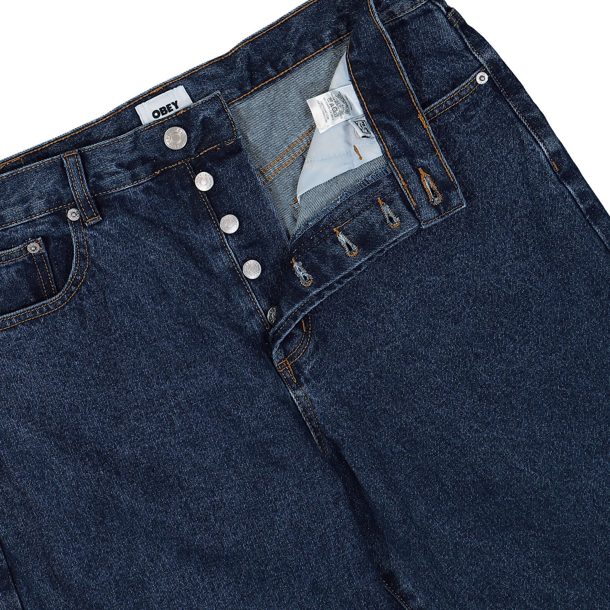 Obey Classic Baggy Denim Stone Wash Indigo Jeans Detailfoto | Overkill