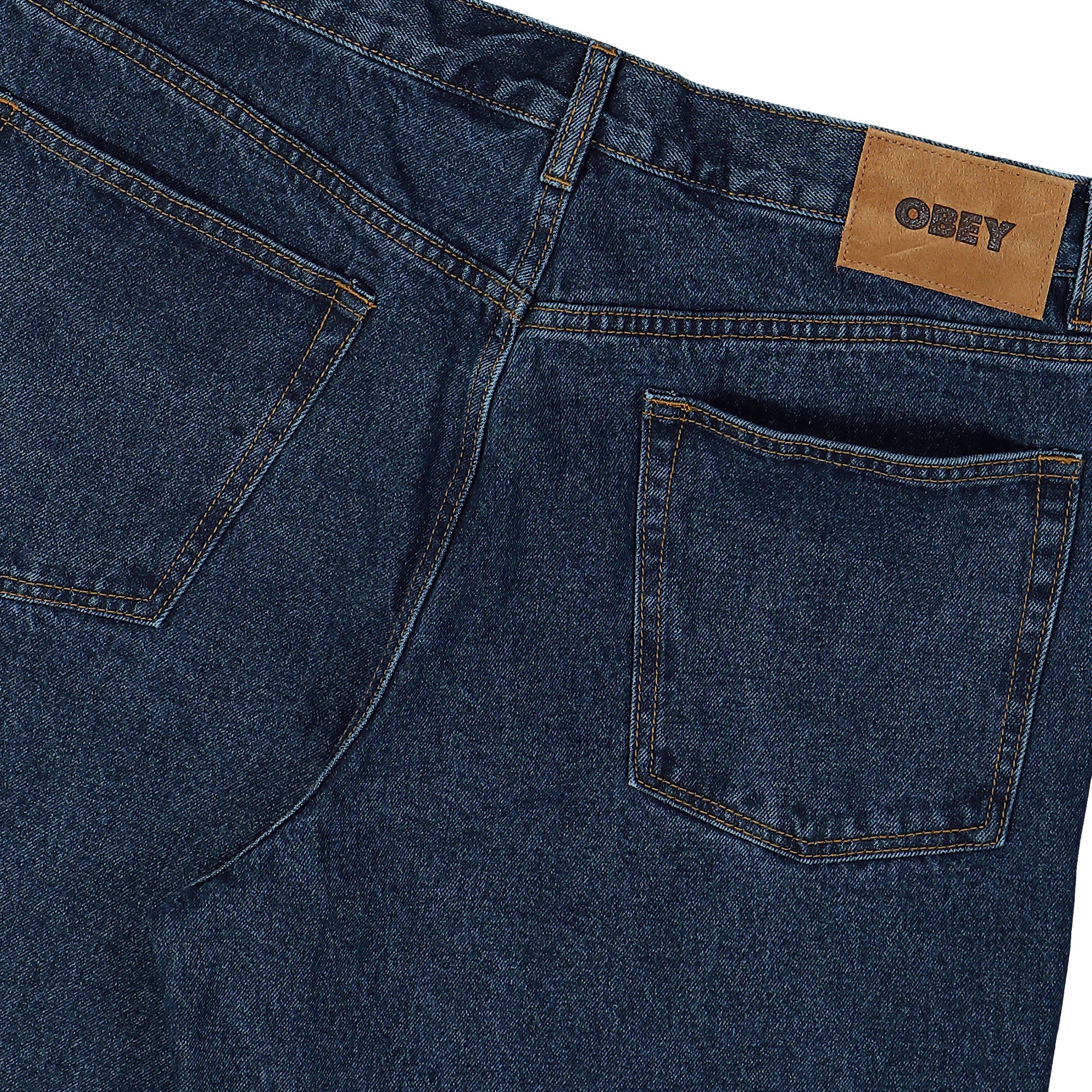 Obey Classic Baggy Denim Stone Wash Indigo Jeans Detail view 1 | Overkill