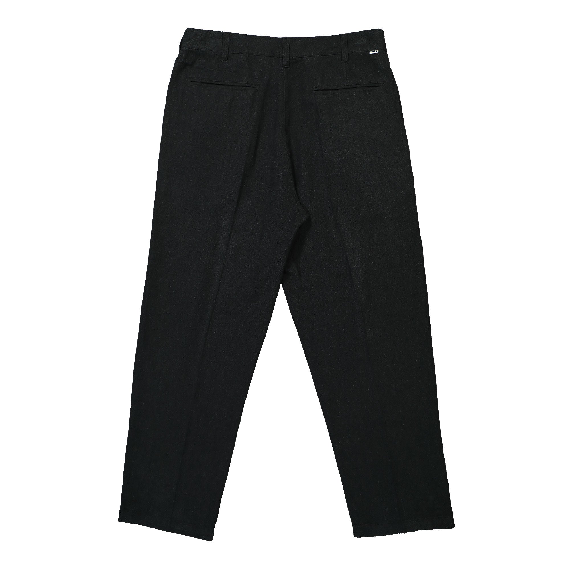 Obey Fubar Linen Pleated Pant Digital Black Casual Pants Material | Overkill