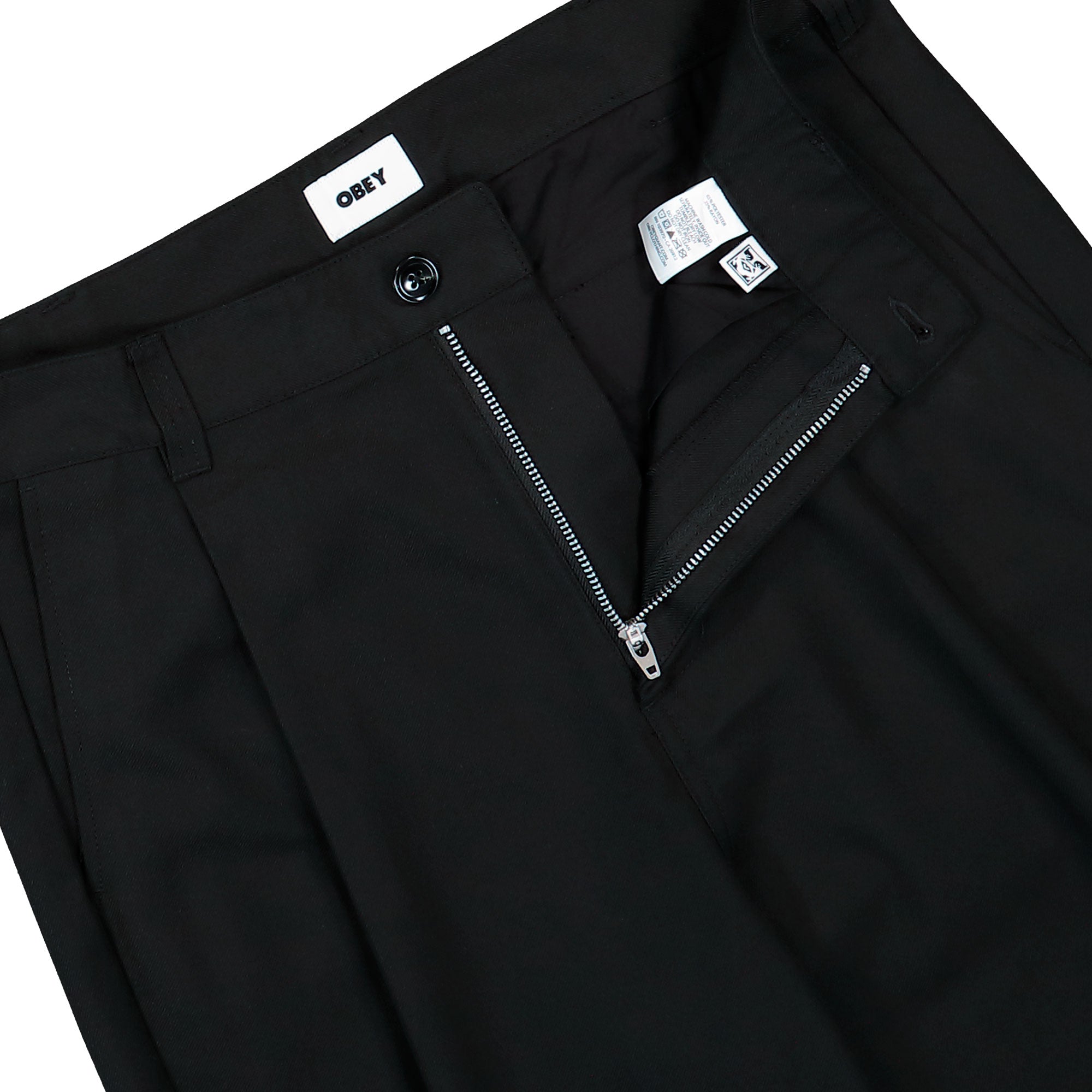 Obey Dean Pleated Pant Black Casual Pant 142020269-BLK Detail View 1 | Overkill