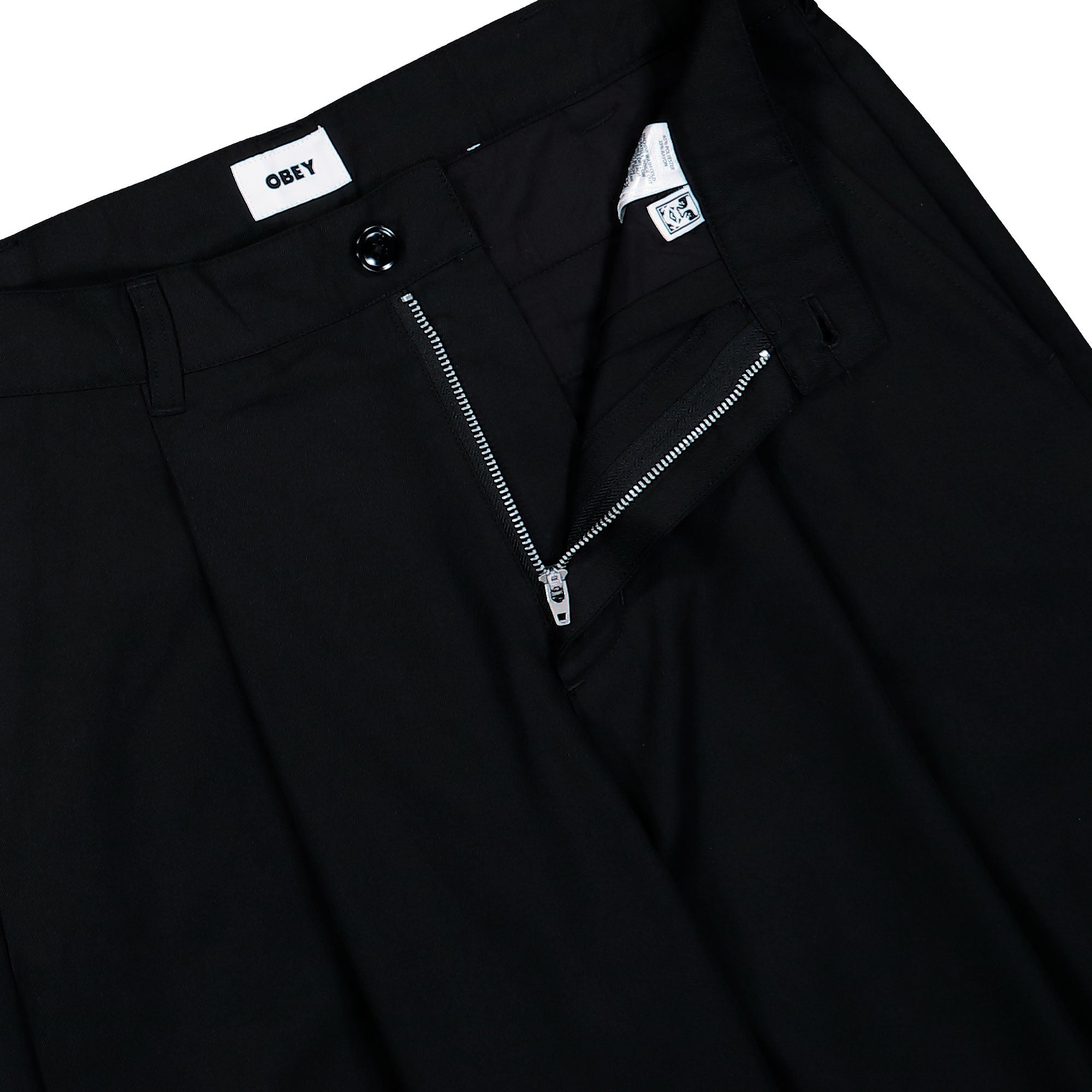 Obey Otis Pleated Pant Black Casual Pants 142020270 Detail View 1 | Overkill