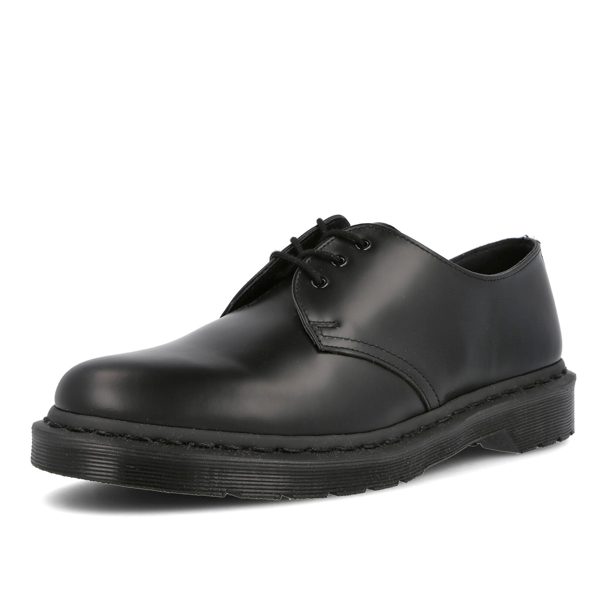 Dr. Martens 1461 Mono Black Loafers & Lace ups Close Up | Overkill