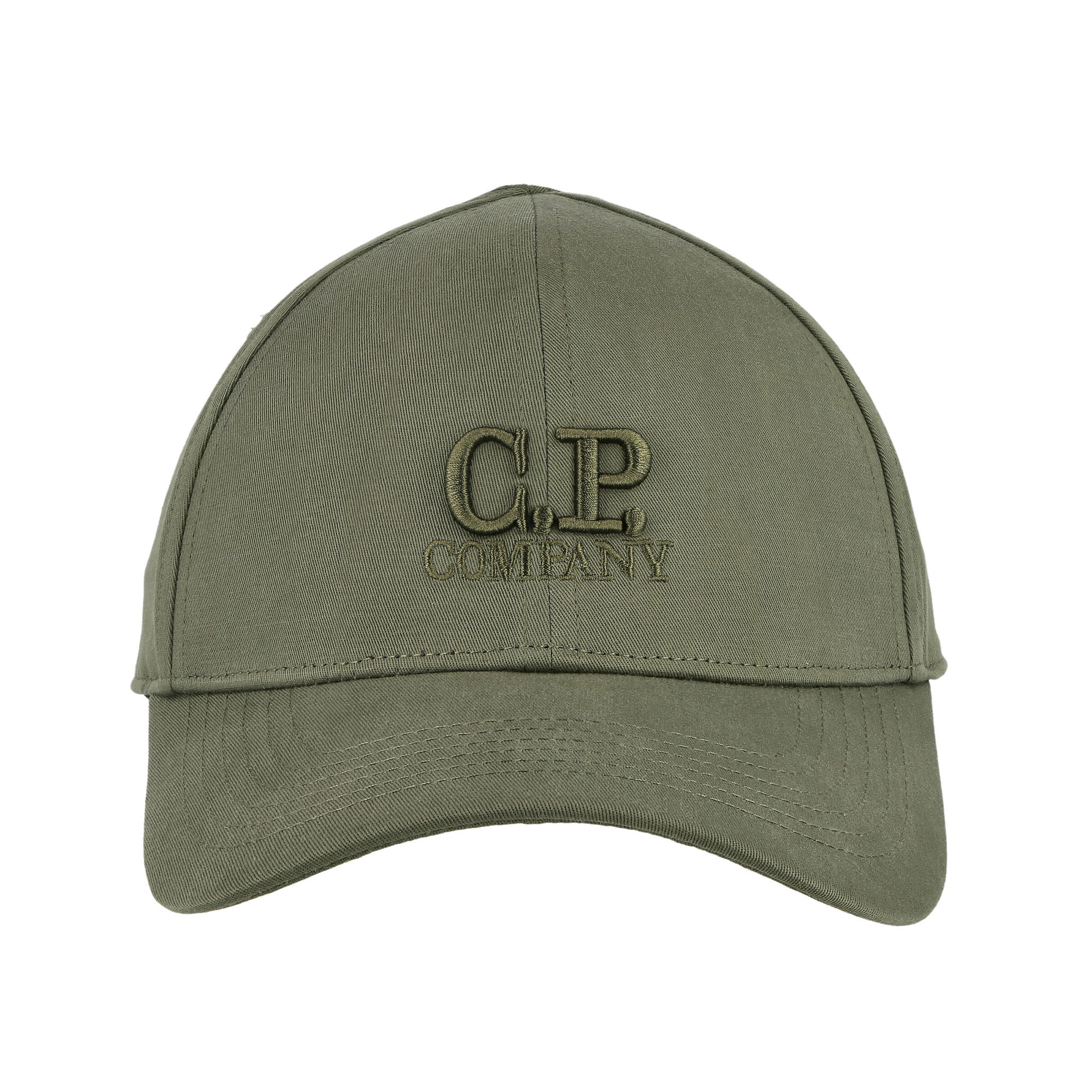 C.P. Company Gabardine Logo Cap Bronze Green Caps Detailfoto | Overkill