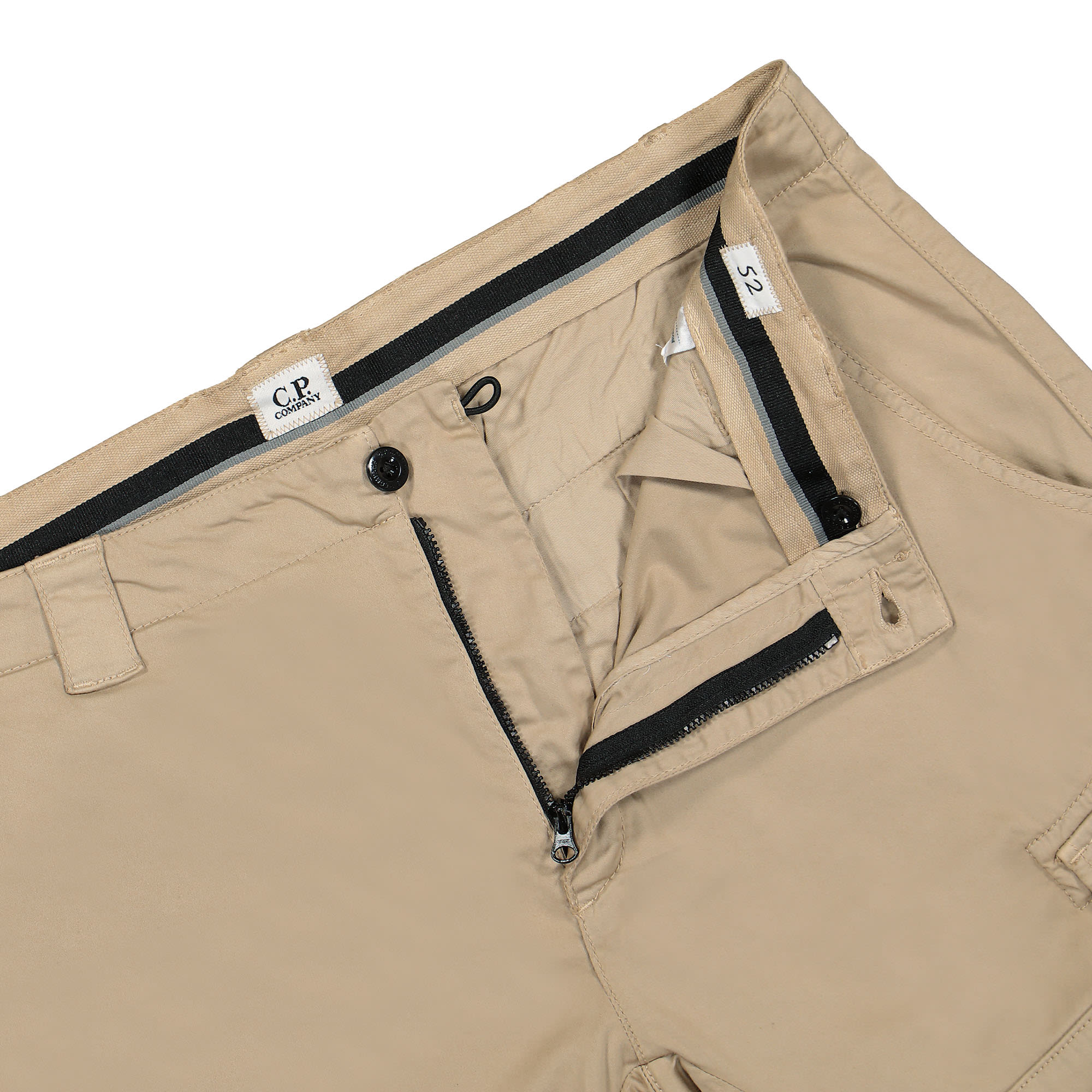 C.P. Company Stretch Sateen Cargo Shorts Cobblestone Shorts Detailfoto | Overkill