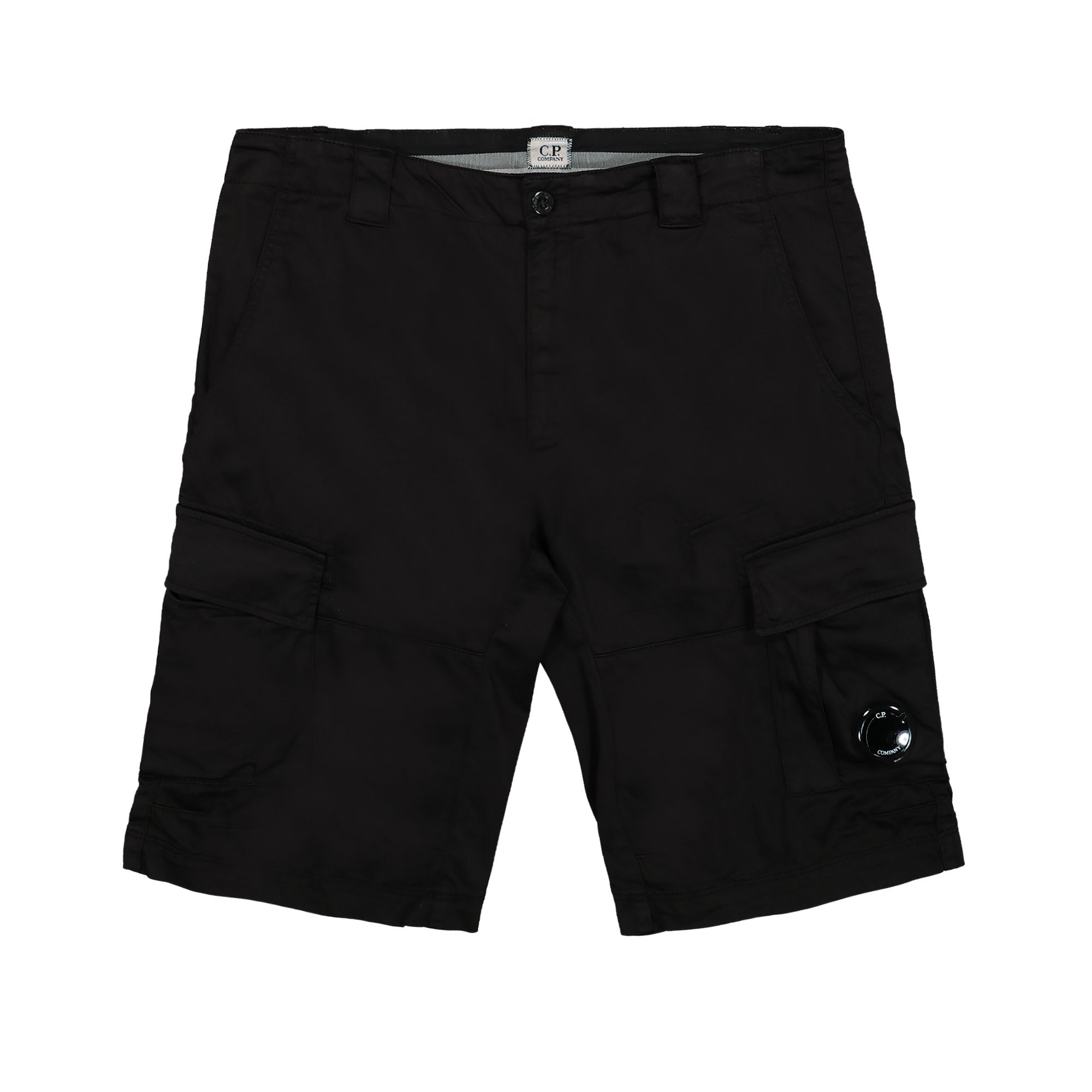 C.P. Company Stretch Sateen Cargo Shorts Black Shorts 14CMBE116A-005694G 999 | Overkill