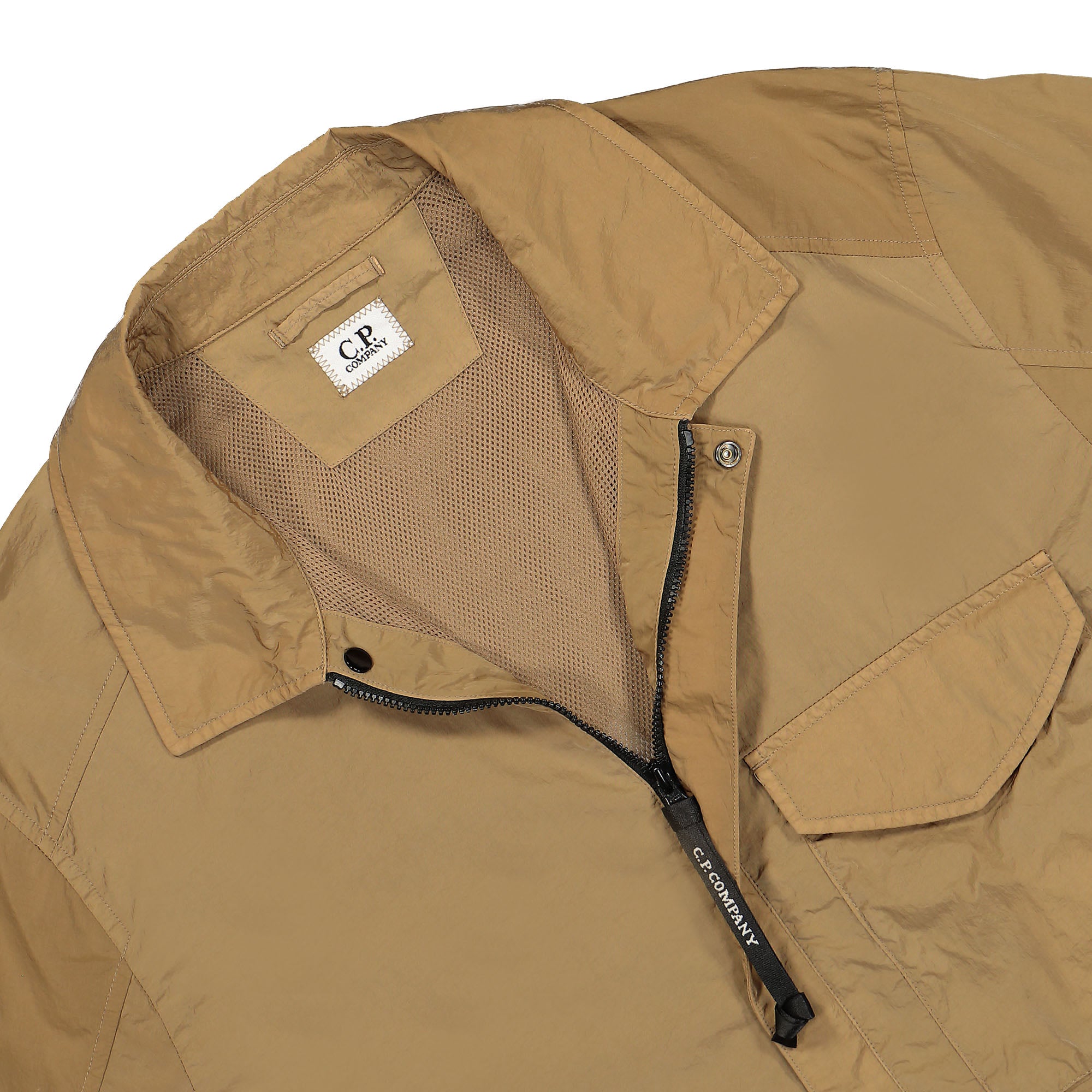 C.P. Company Chrome-R Overshirt Lead Gray Jackets Close-up | Overkill