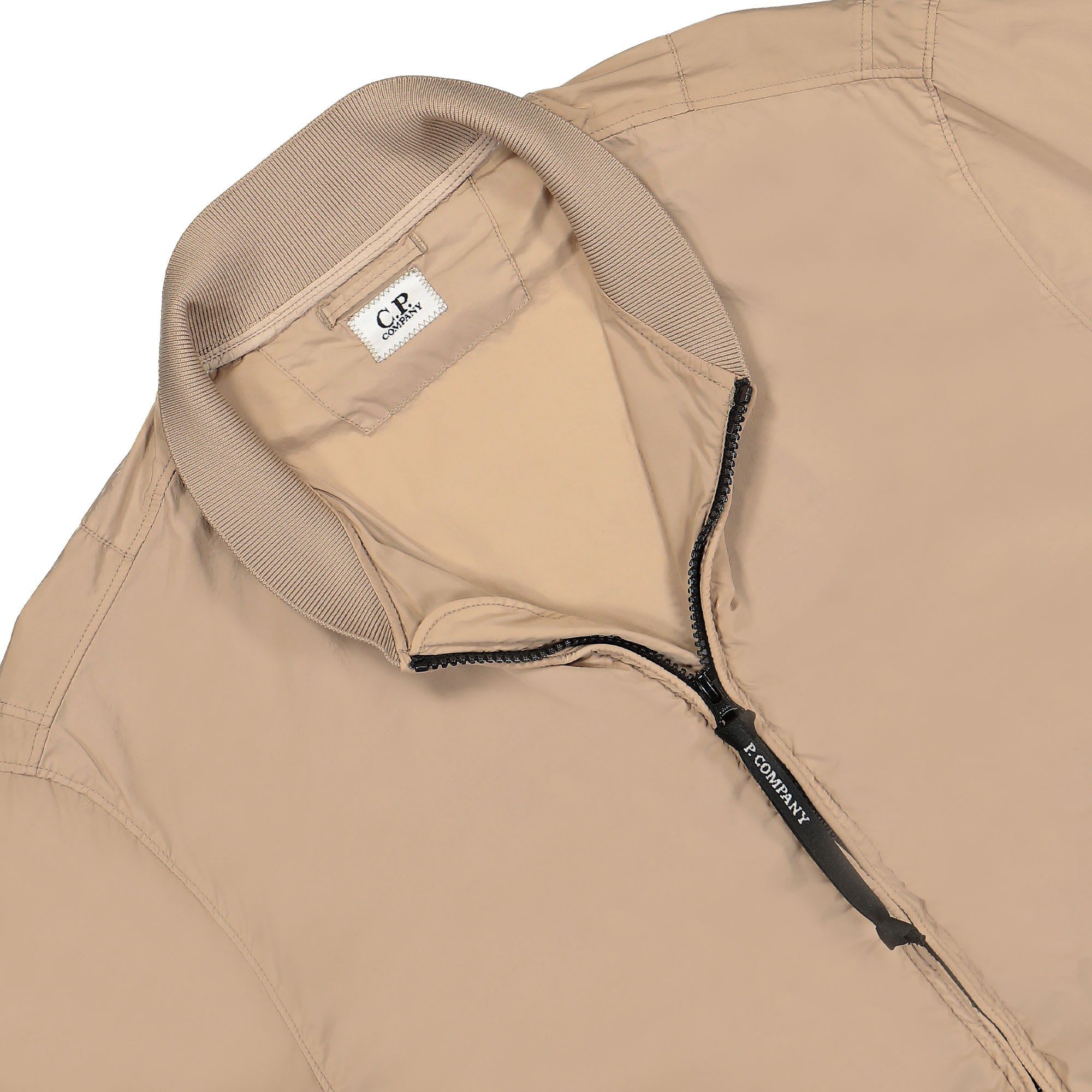 C.P. Company Nycra-R Bomber Jacket Cobblestone Bomber & Varsity Jackets Close-up | Overkill
