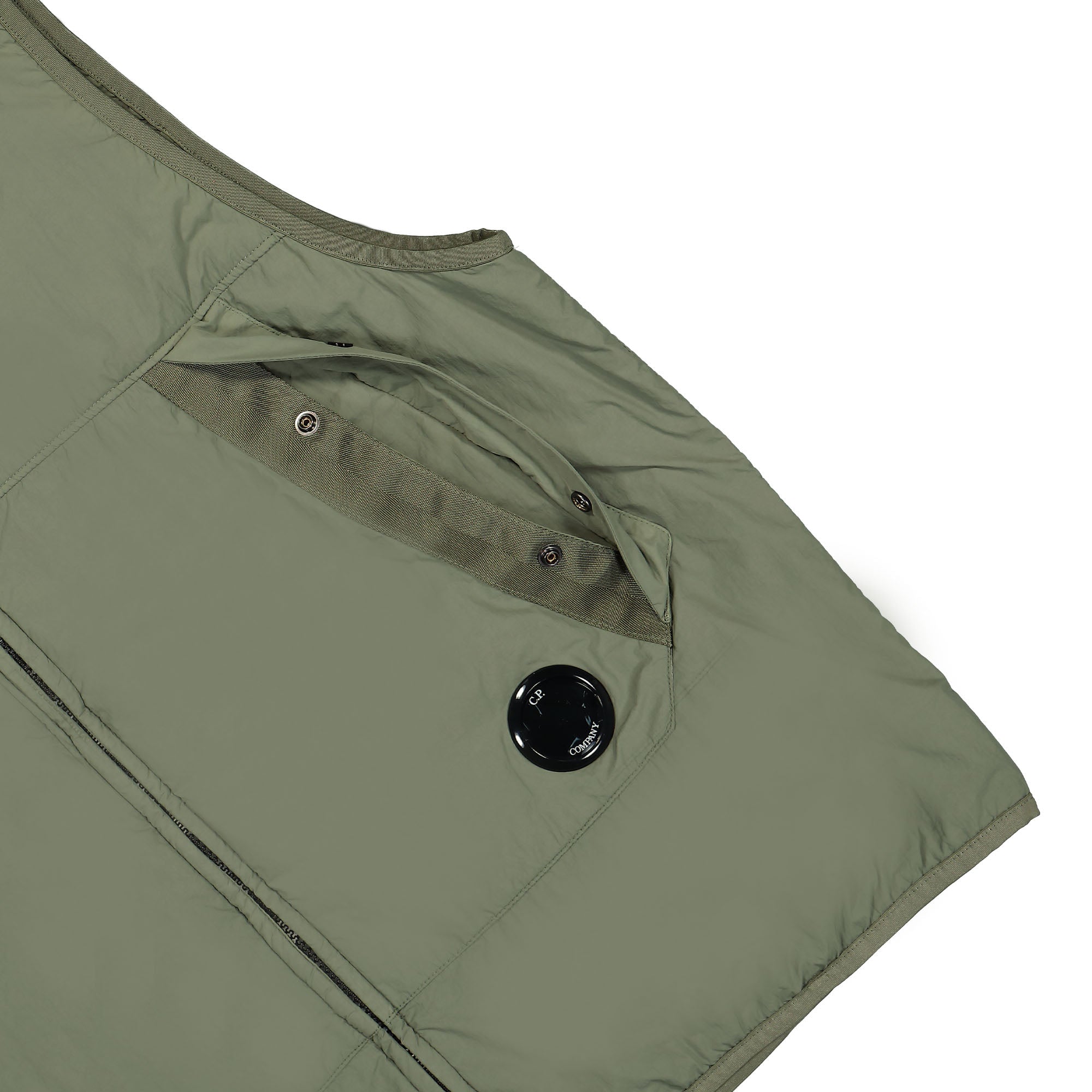 C.P. Company G.D.P. Vest Bronze Green Vests Detailfoto | Overkill