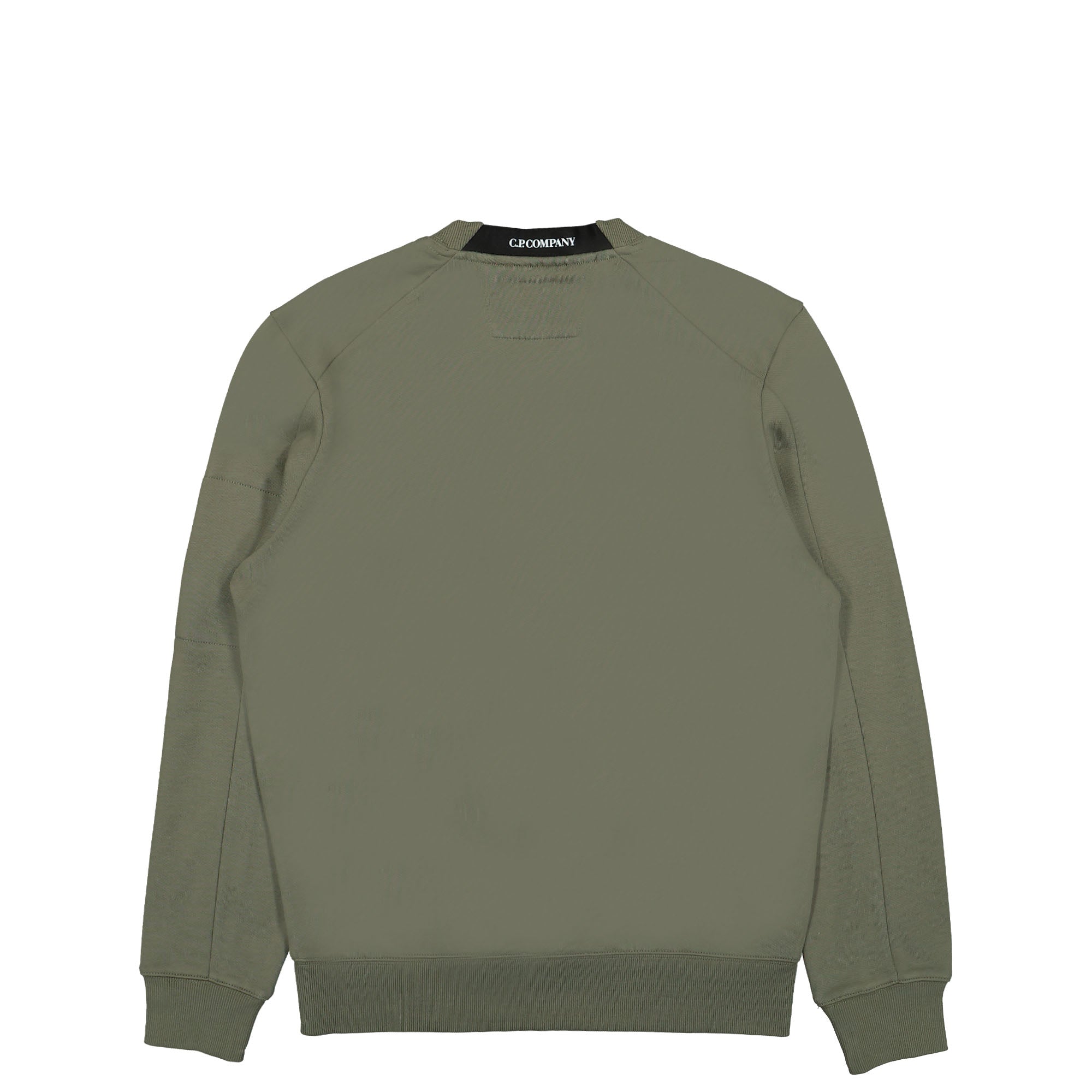 C.P. Company Diagonal Raised Fleece Back Logo Sweatshirt Bronze Green Sweatshirts Material | Overkill