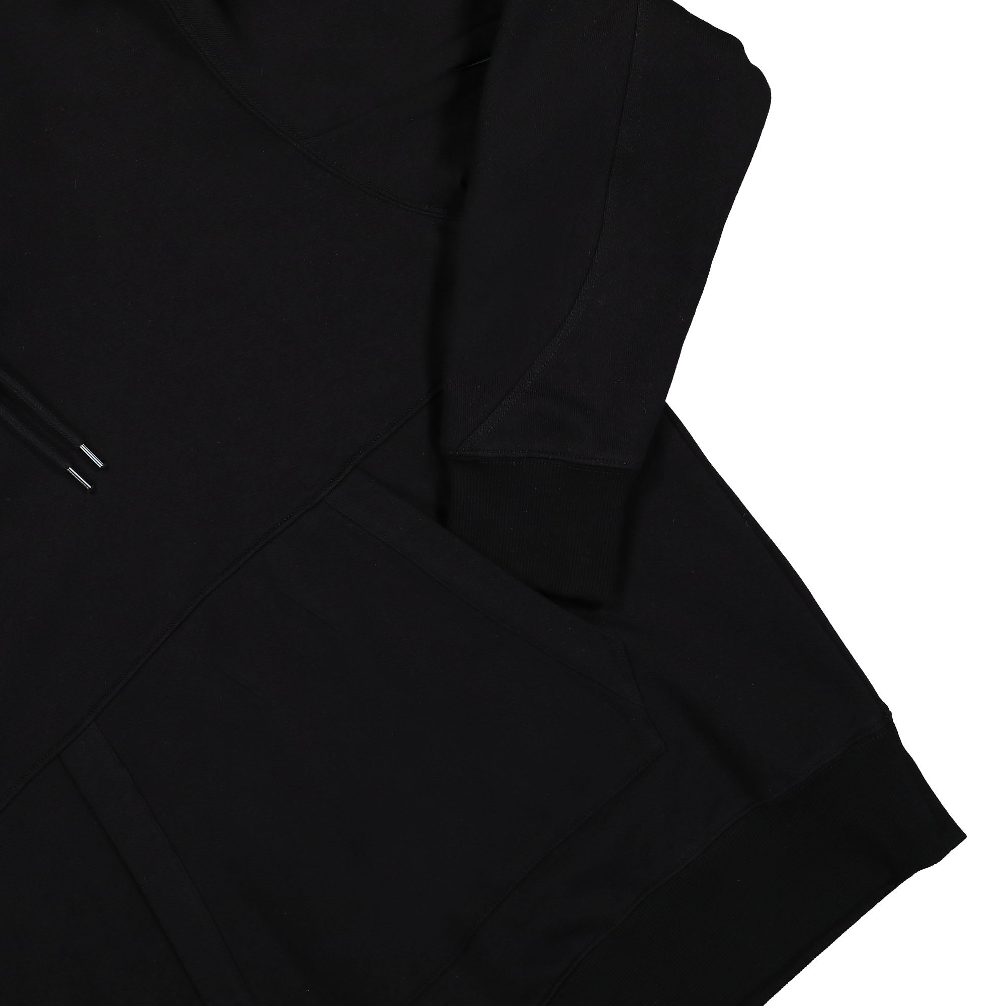 C.P. Company Diagonal Raised Fleece Pullover Hoodie Black Hoodies Detailfoto | Overkill