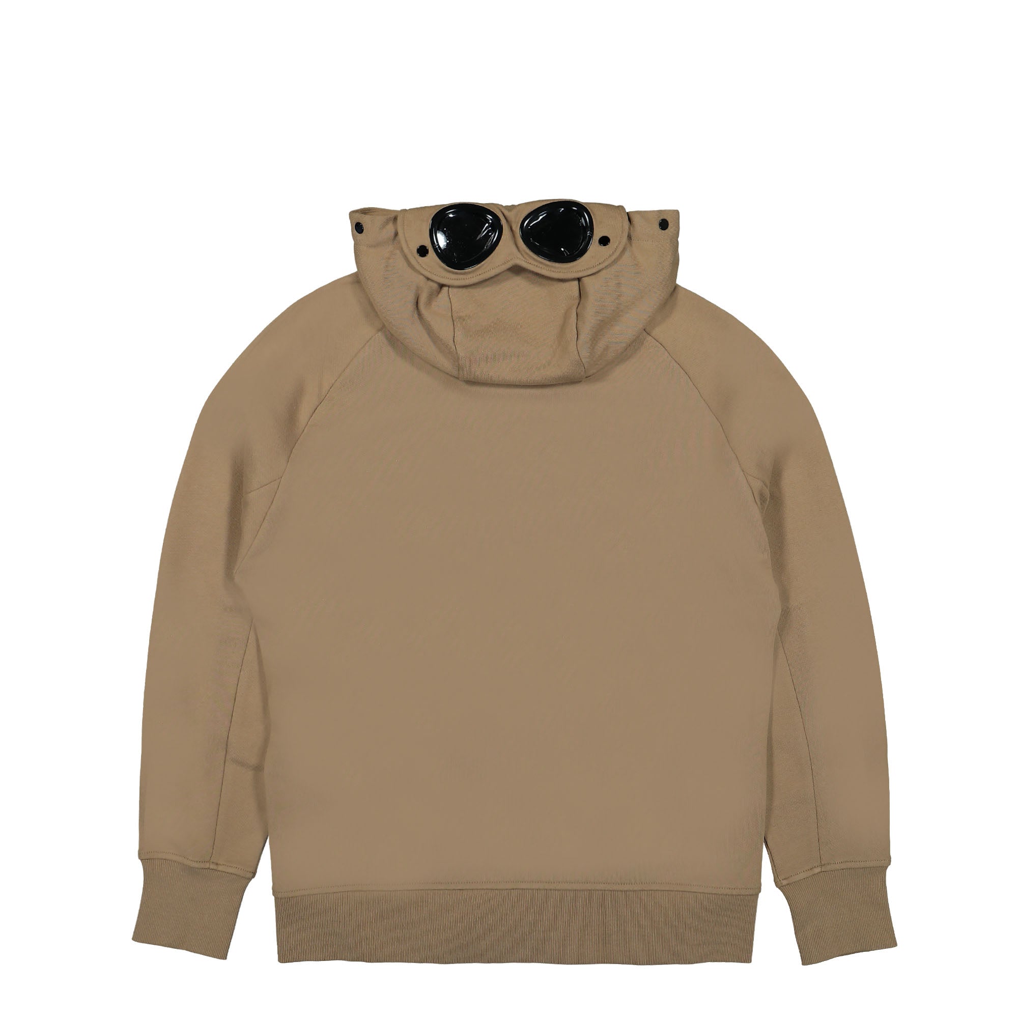 C.P. Company Diagonal Raised Fleece Goggle Zipped Hoodie Lead Gray Hoodies Material | Overkill
