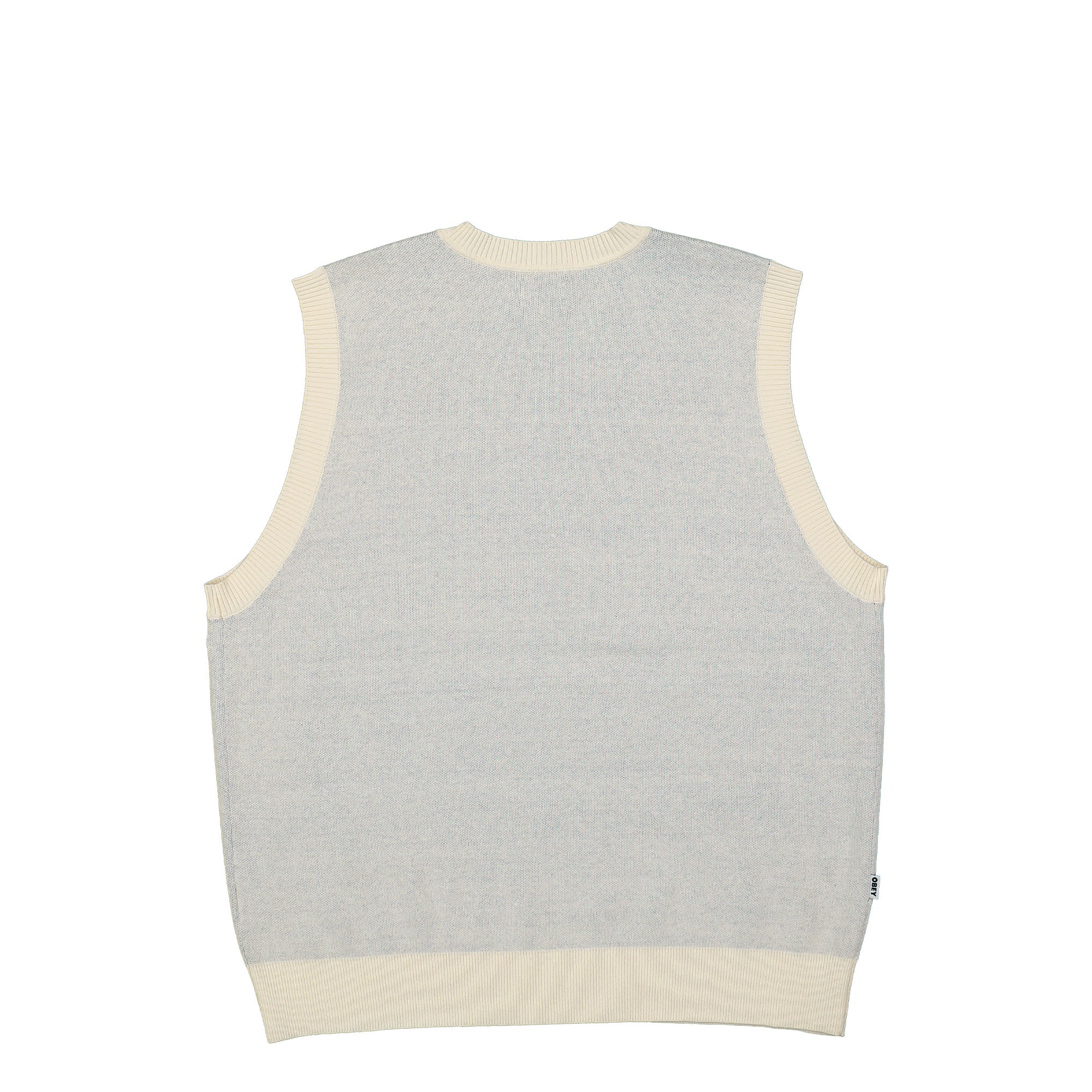 Obey Defaced Vest Unbleached Multi Sweater Vests Material | Overkill