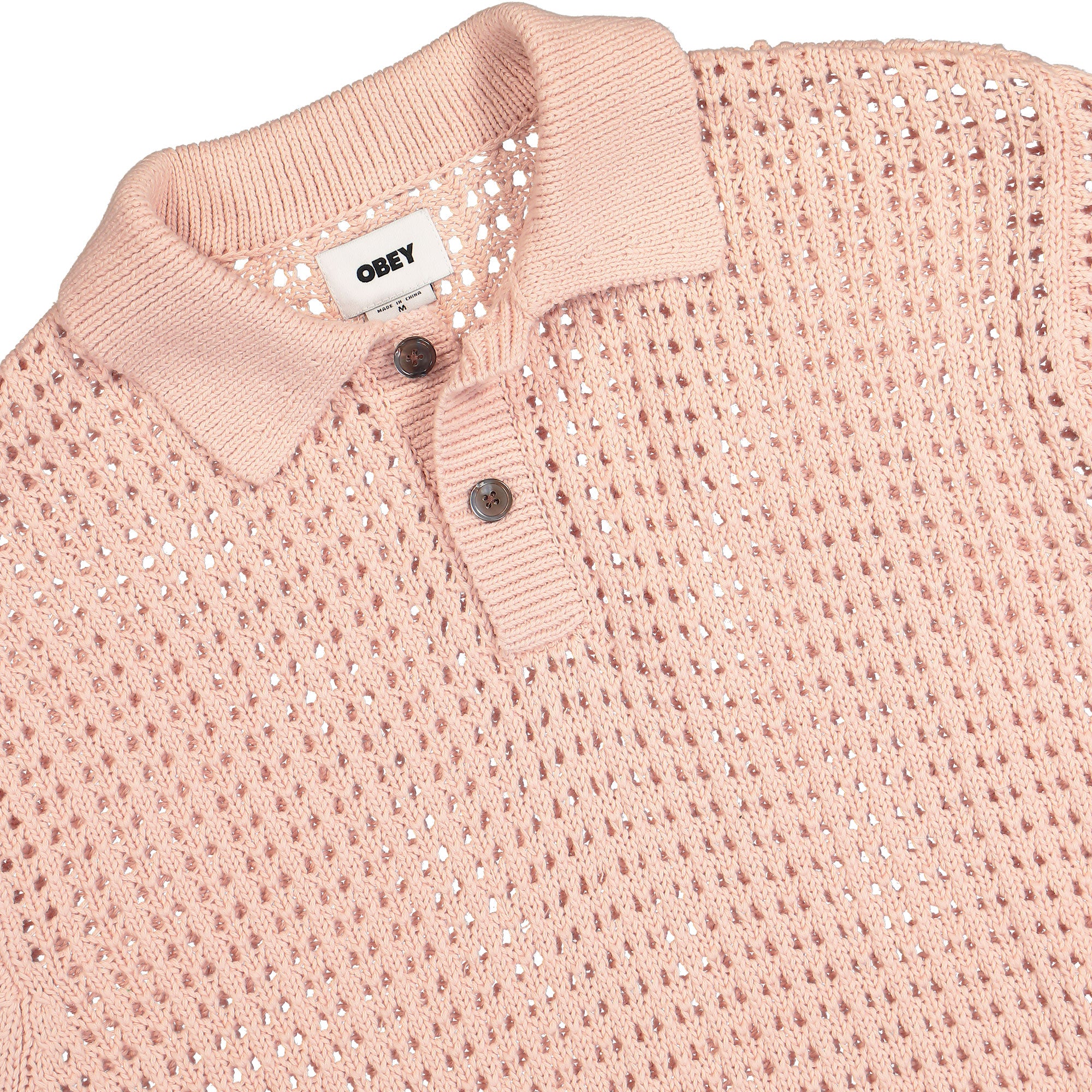 Obey Kody Polo Pale Pink Polo Shirts Close-up | Overkill