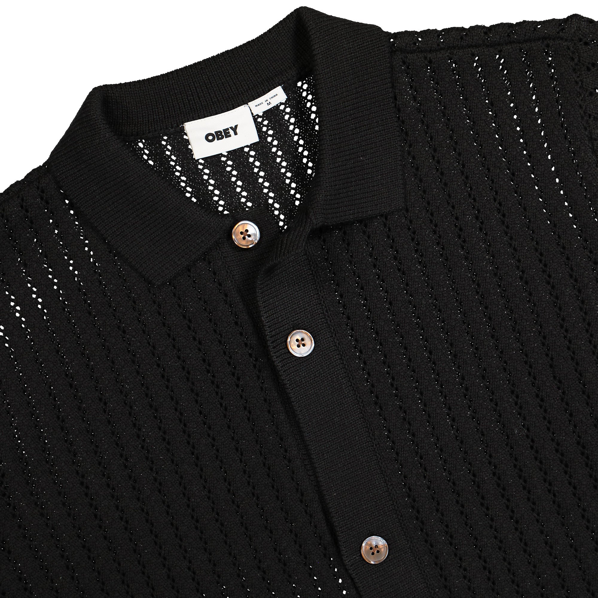 Obey DEZ Sweater Shirt Digital Black Shirts Close-up | Overkill