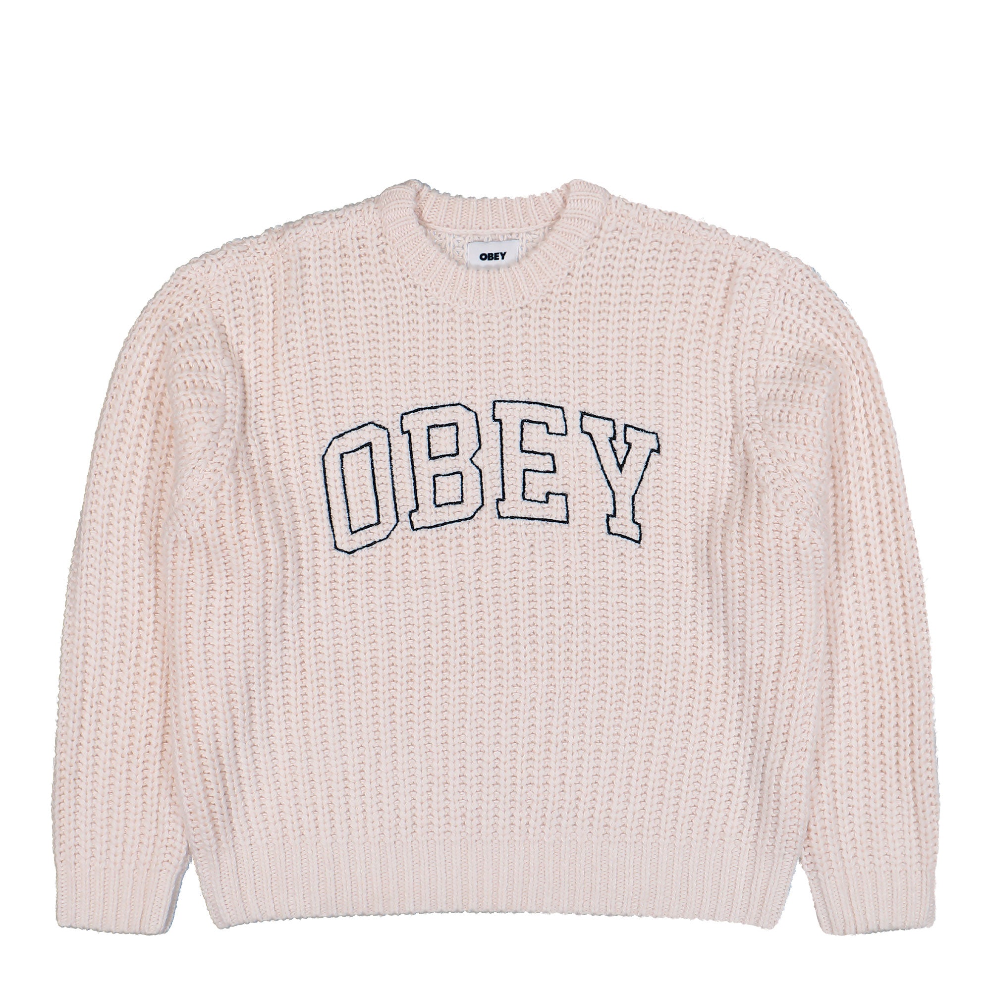 Obey Collegiate Sweater Whisper White Mult Sweatshirts 151000110 / Whisper White Multi | Overkill