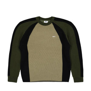 Obey Raglan Crew Neck Sweater Mermaid Green Multi Sweatshirt 151000116 / Mermaid Green Multi | Overkill