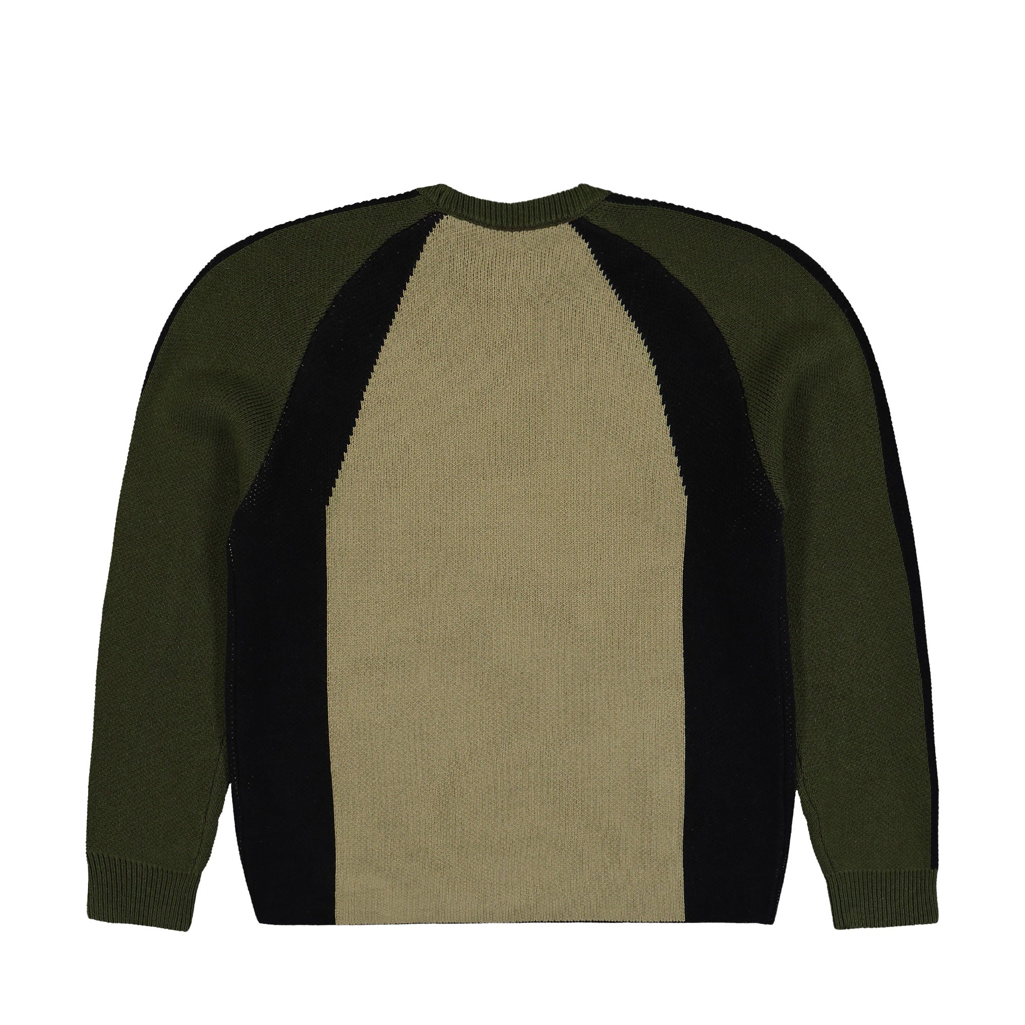 Obey Raglan Crew Neck Sweater Mermaid Green Multi Sweatshirt 151000116 / Mermaid Green Multi Close-up | Overkill