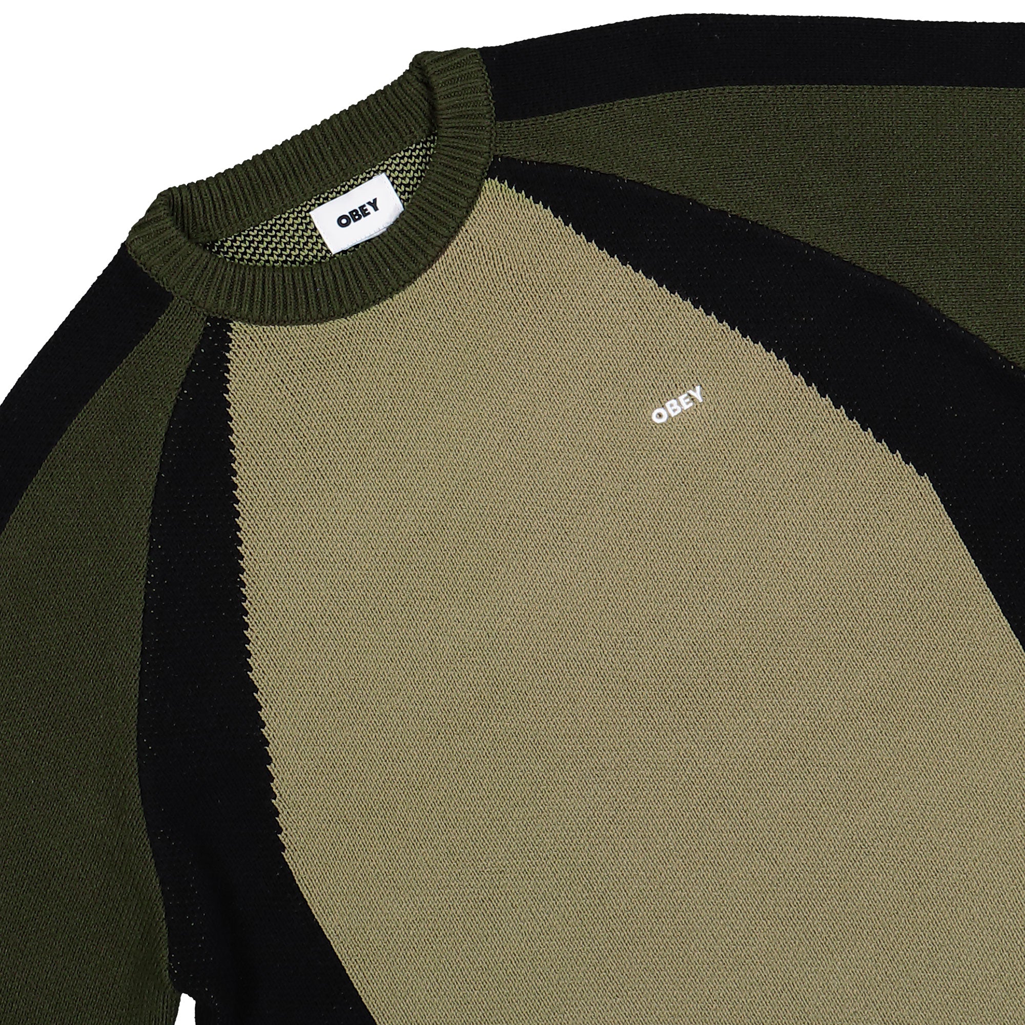 Obey Raglan Crew Neck Sweater Mermaid Green Multi Sweatshirt 151000116 / Mermaid Green Multi Detailfoto | Overkill