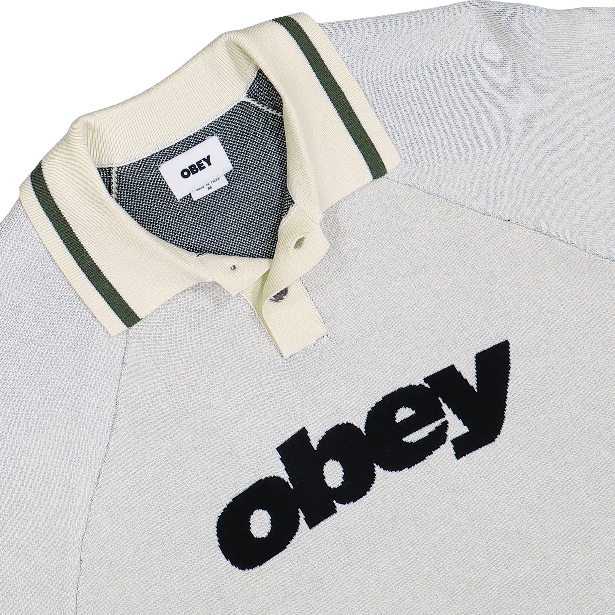 Obey Sport Polo Sweater Unbleached Multi Polo Shirts 151000125-UBL Detailfoto | Overkill