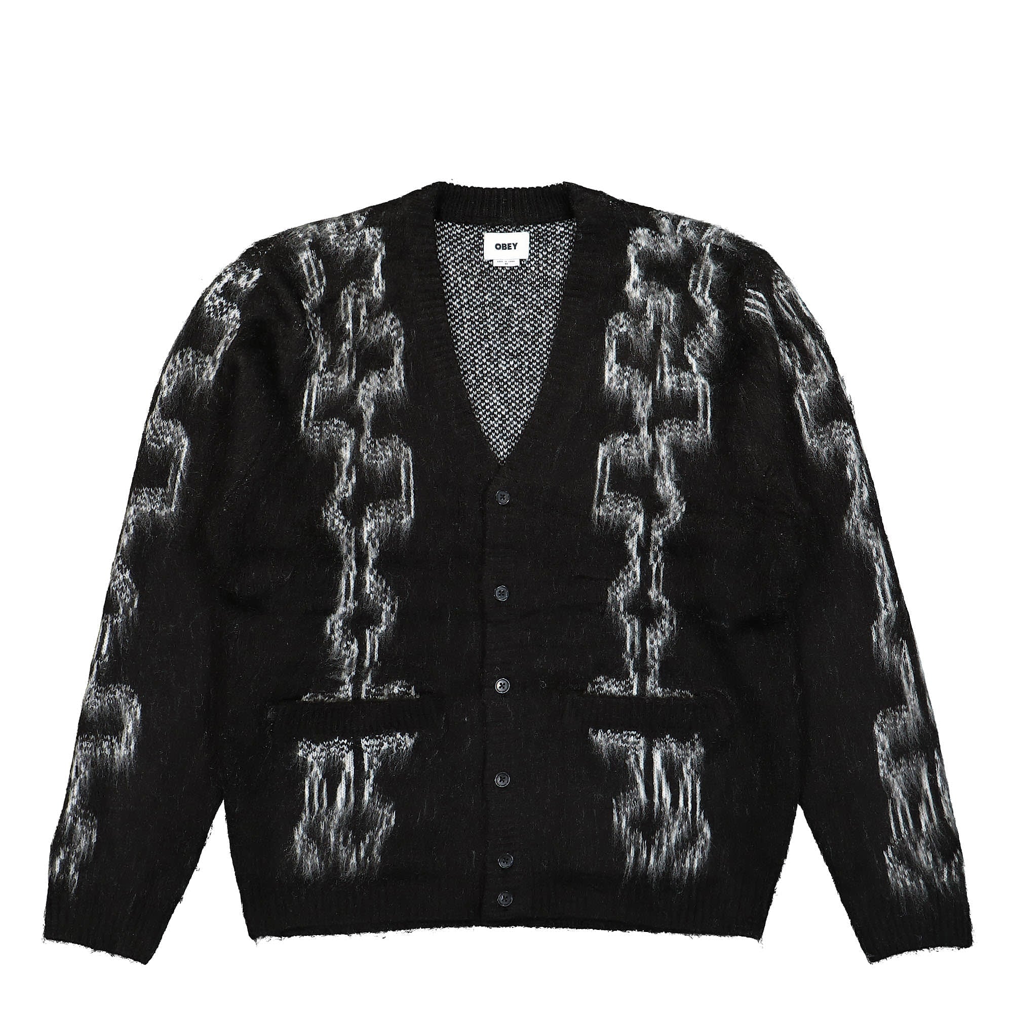 Obey Temple Cardigan Black Cardigans 151010028 | Overkill