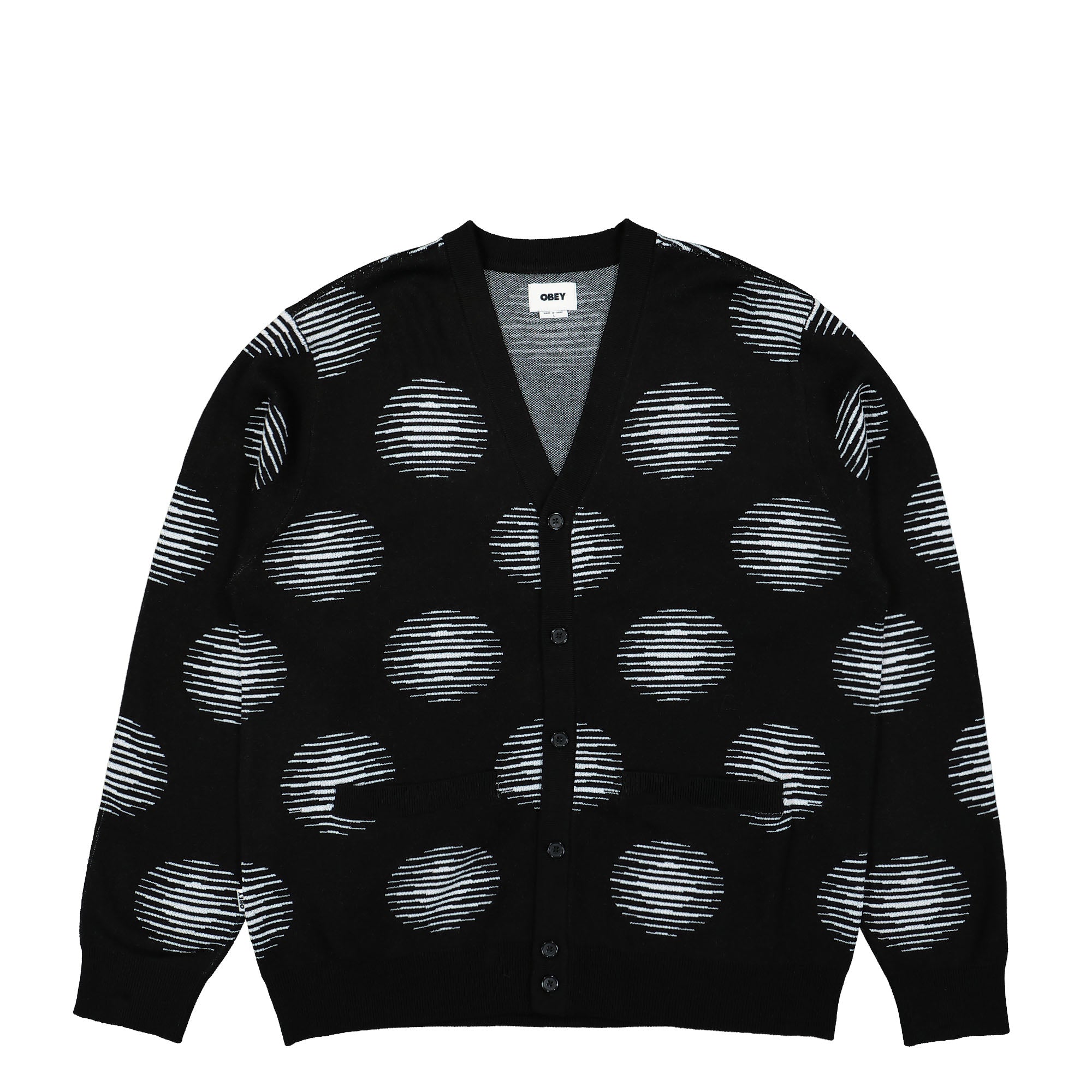 Obey Oval Cardigan Black Multi Cardigans 151010031 / Black Multi | Overkill
