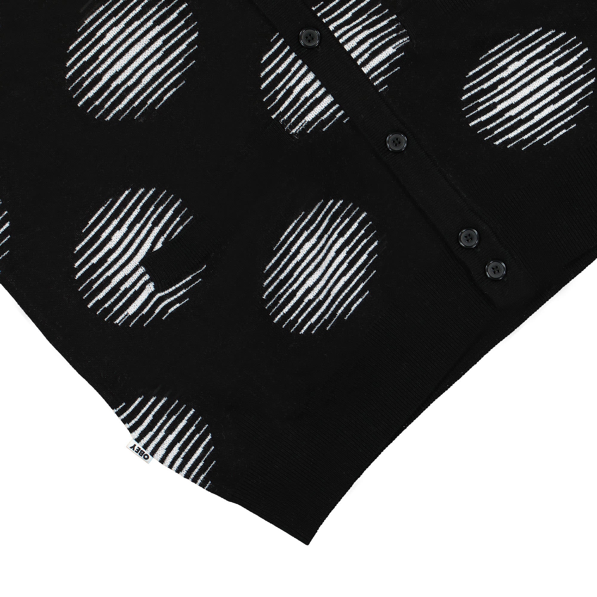 Obey Oval Cardigan Black Multi Cardigans Detail view 1 | Overkill