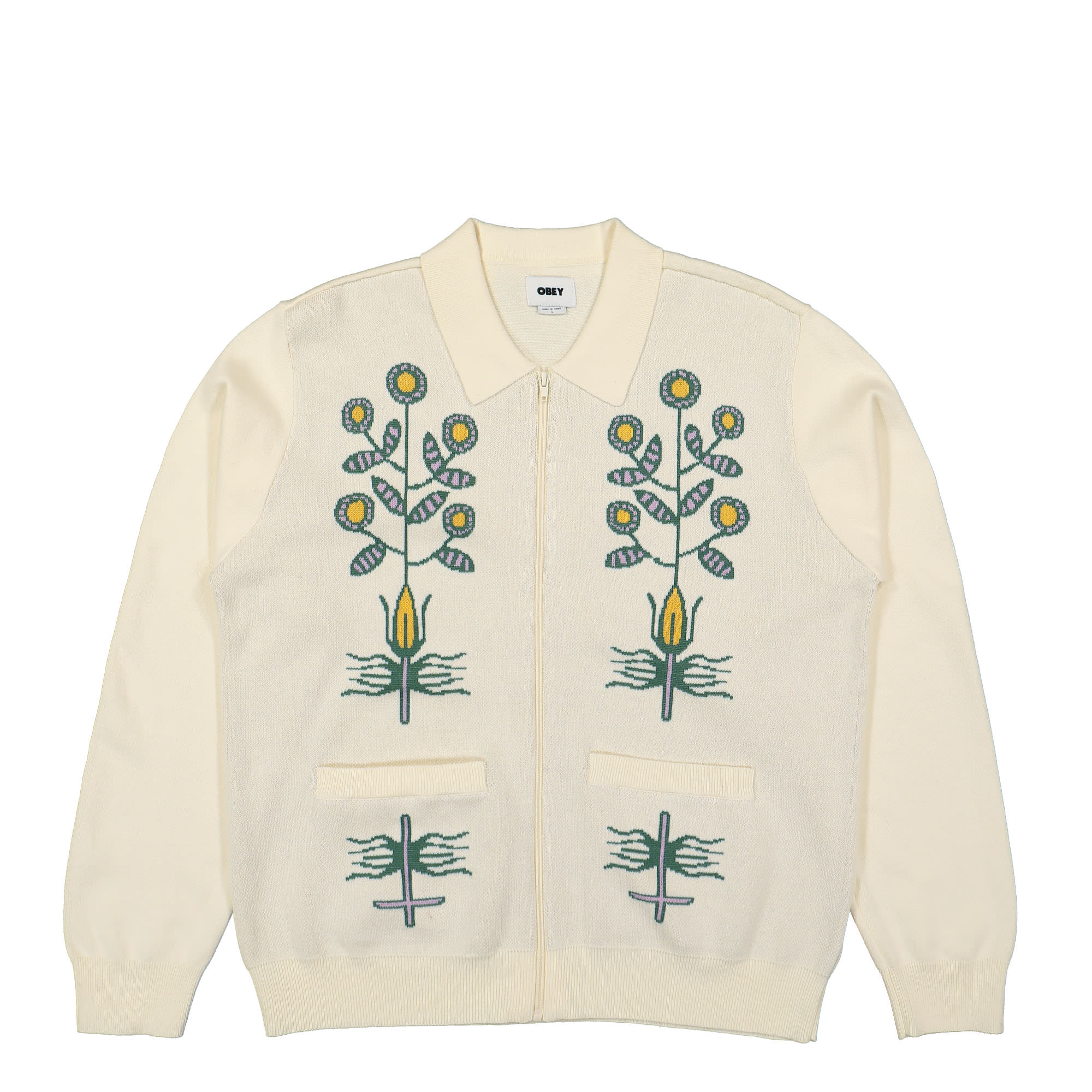 Obey Totem Cardigan Unbleached Cardigans 151010032 / Unbleached | Overkill