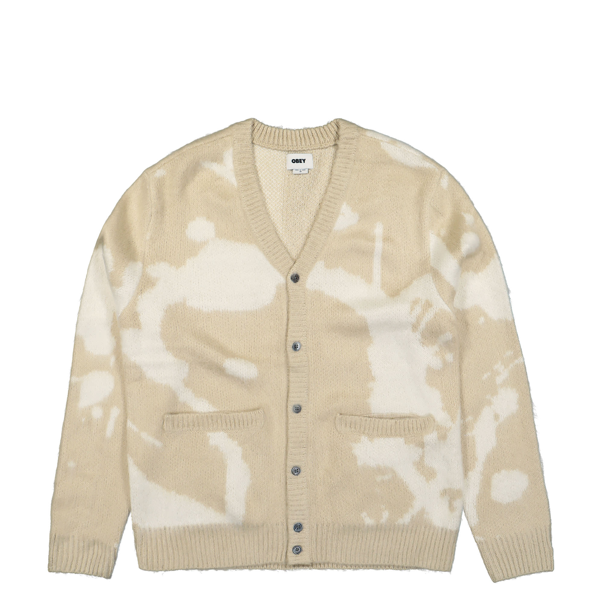 Obey Luka Splatter Cardigan Silver Grey Multi Cardigans 151010033 / Silver Grey Multi | Overkill