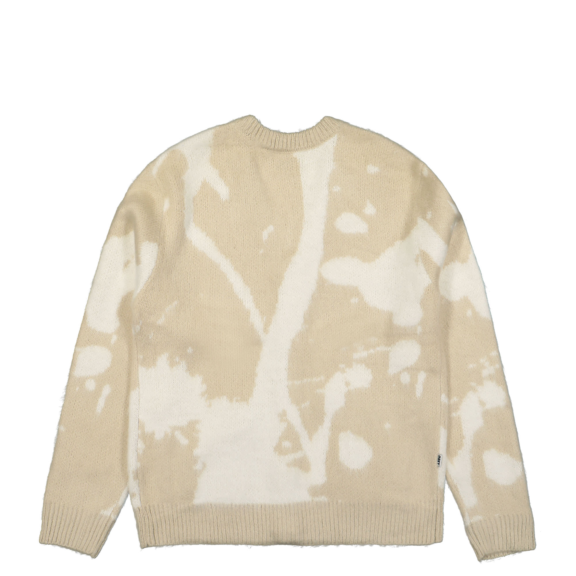Obey Luka Splatter Cardigan Silver Grey Multi Cardigans Material | Overkill