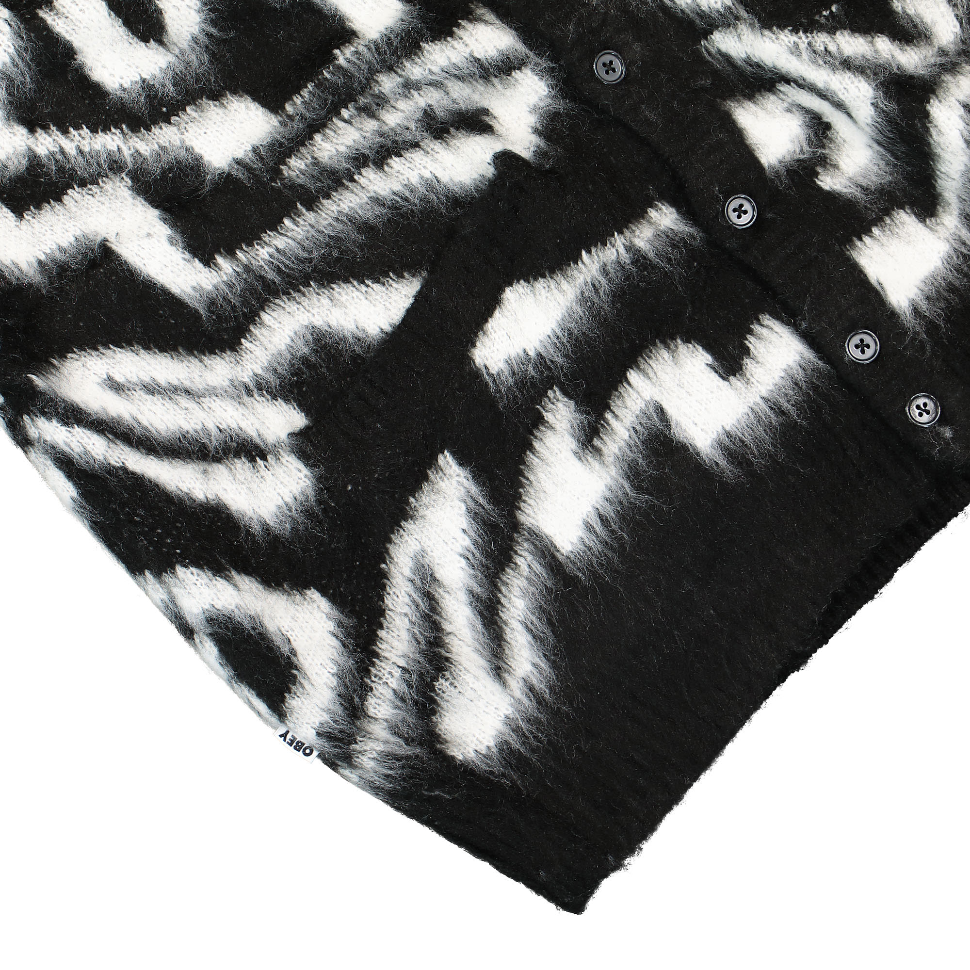Obey Pally Cardigan Black Multi Cardigans Detail view 1 | Overkill