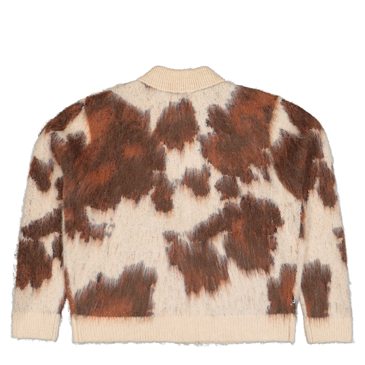 Obey Cow Pattern Zip Sweater Cow Multi Cardigans 151010050-COW Close-up | Overkill