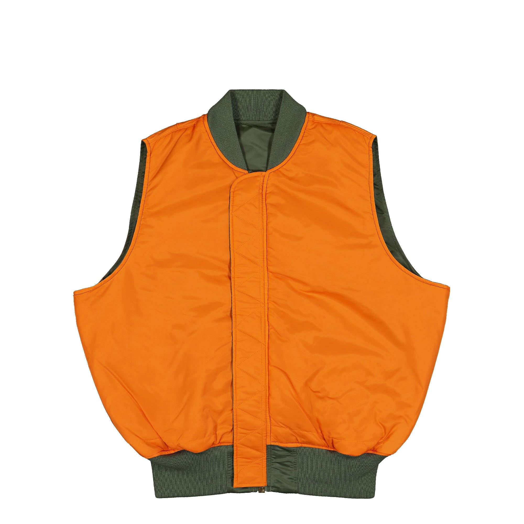 Alpha Industries MA-1 Heritage Vest Sage Green Vests Close-up | Overkill