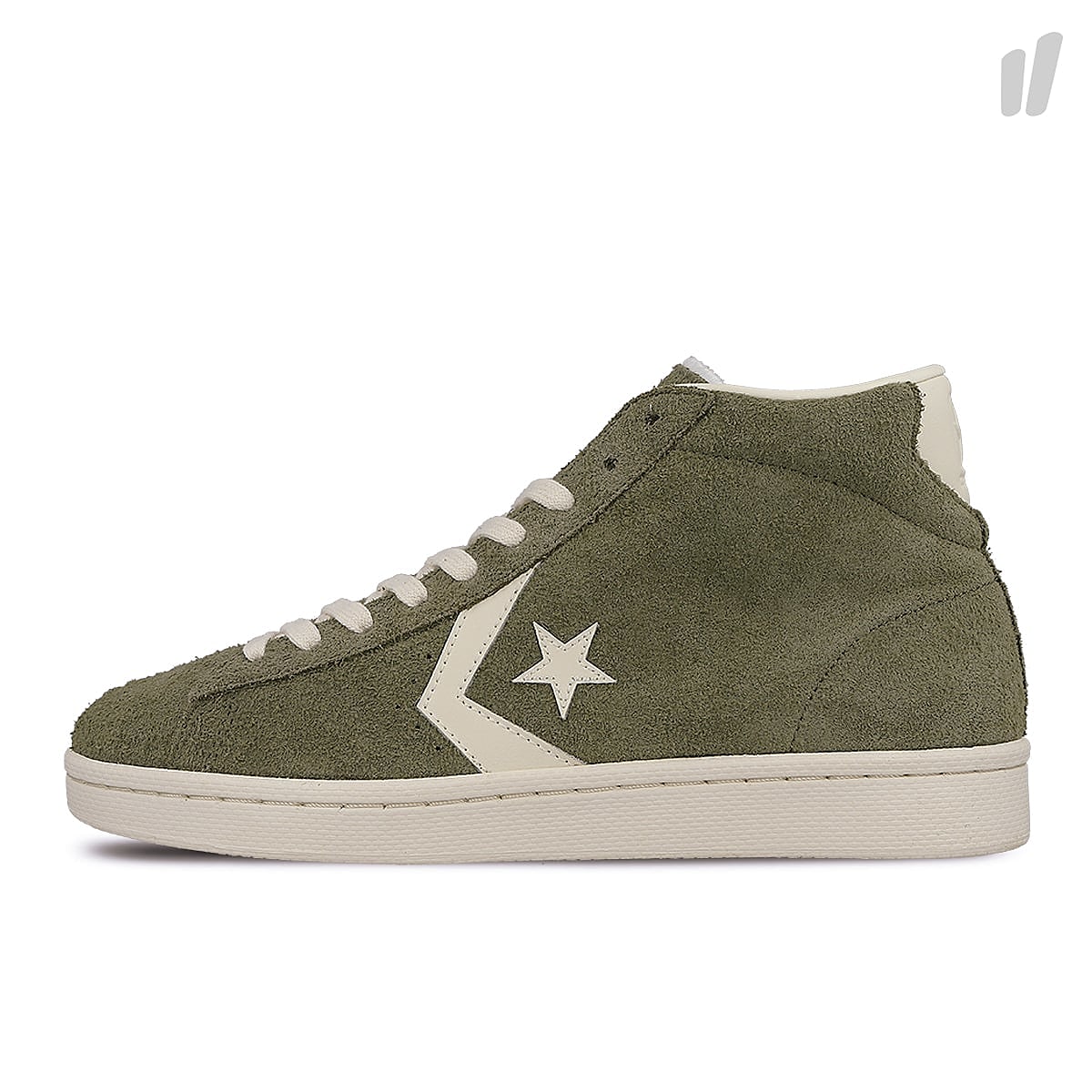 Converse pro leather mid Medium Olive / White Sneakers 157690C | Overkill