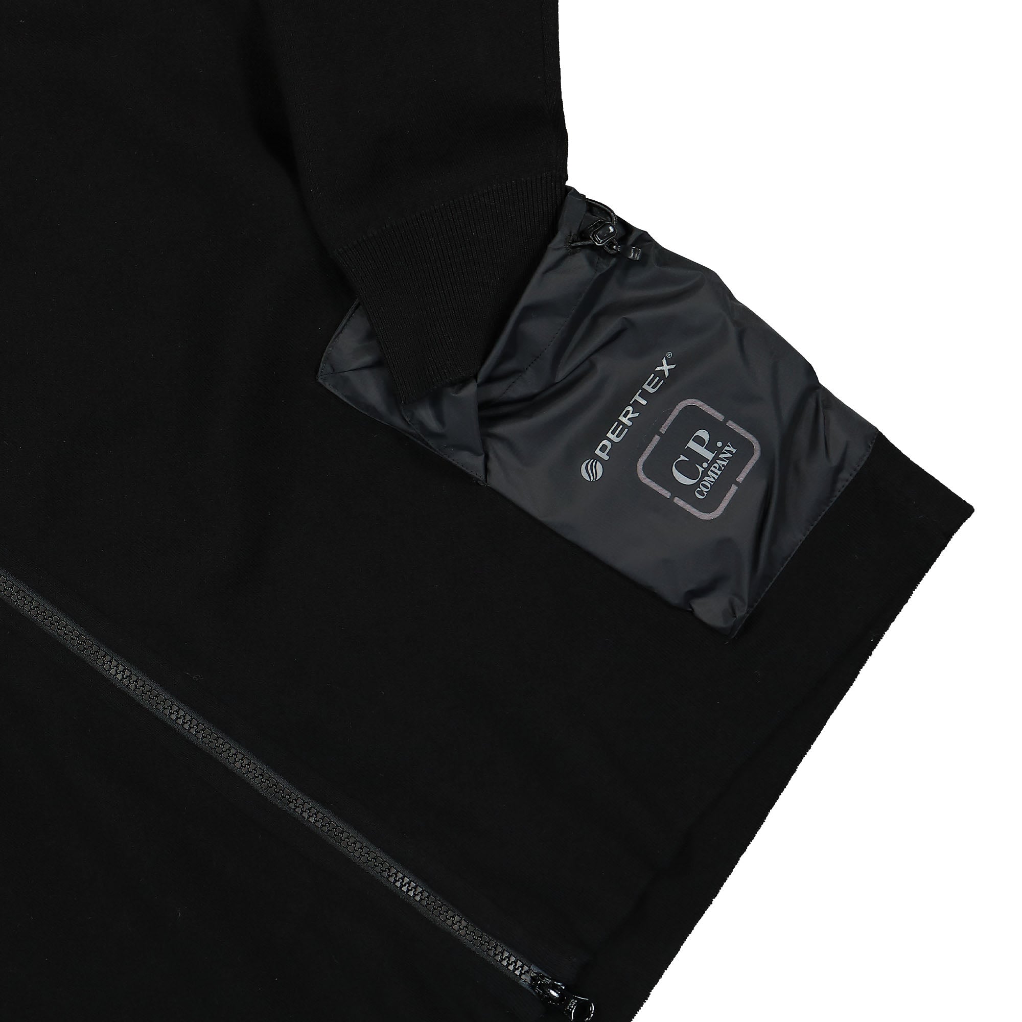 C.P. Company Metropolis Series Double Mixed Zipped Hoodie Black Hoodies Detailfoto | Overkill