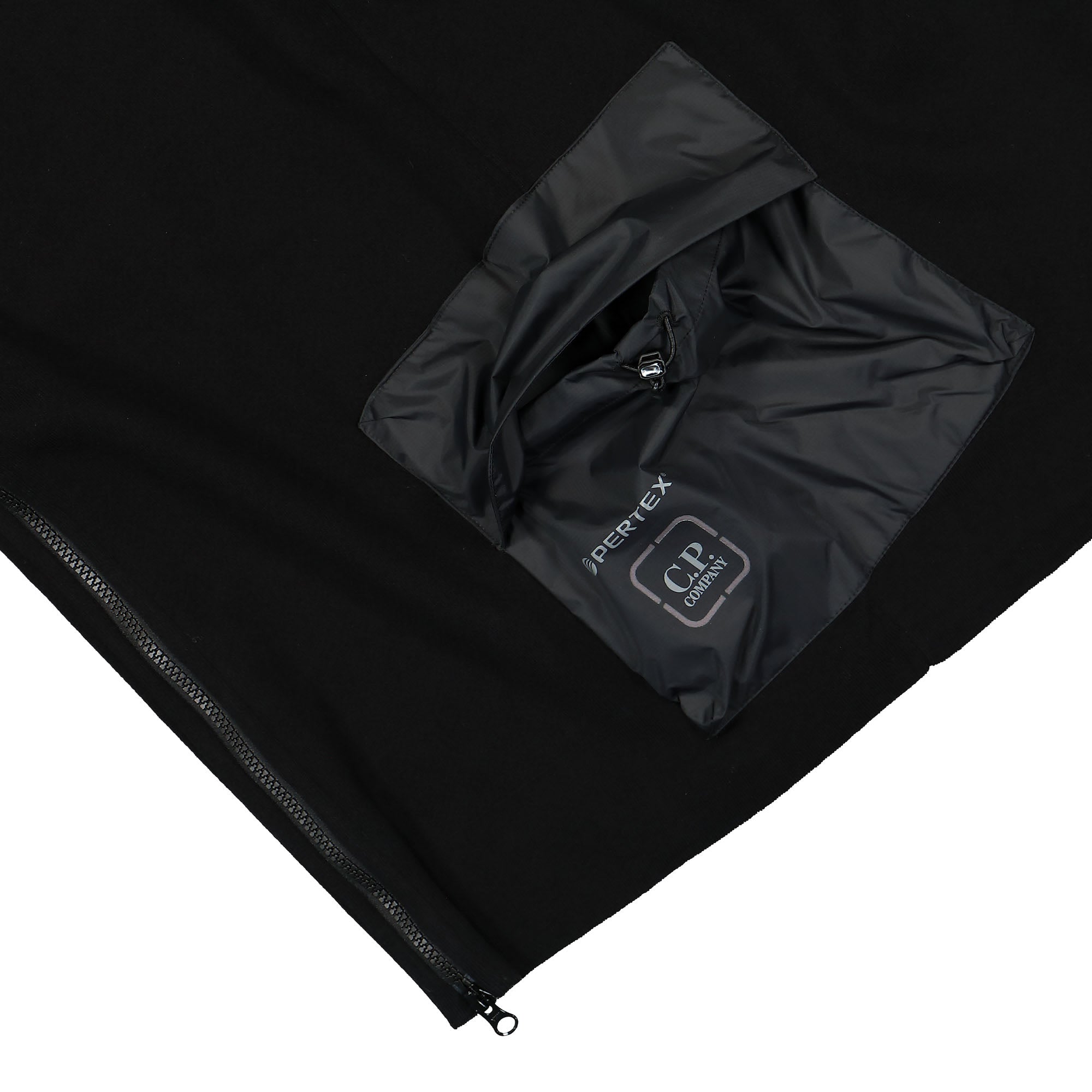 C.P. Company Metropolis Series Double Mixed Zipped Hoodie Black Hoodies Detail view 1 | Overkill