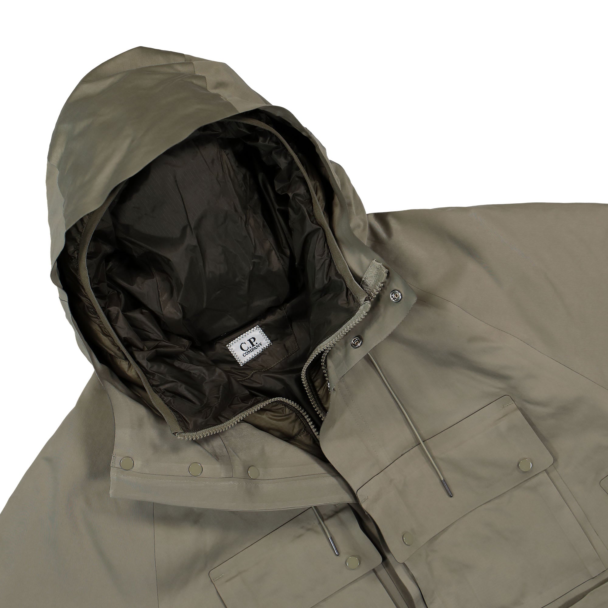 C.P. Company Metropolis Series A.A.C. Hooded Jacket Silver Sage Jackets Detail view 1 | Overkill
