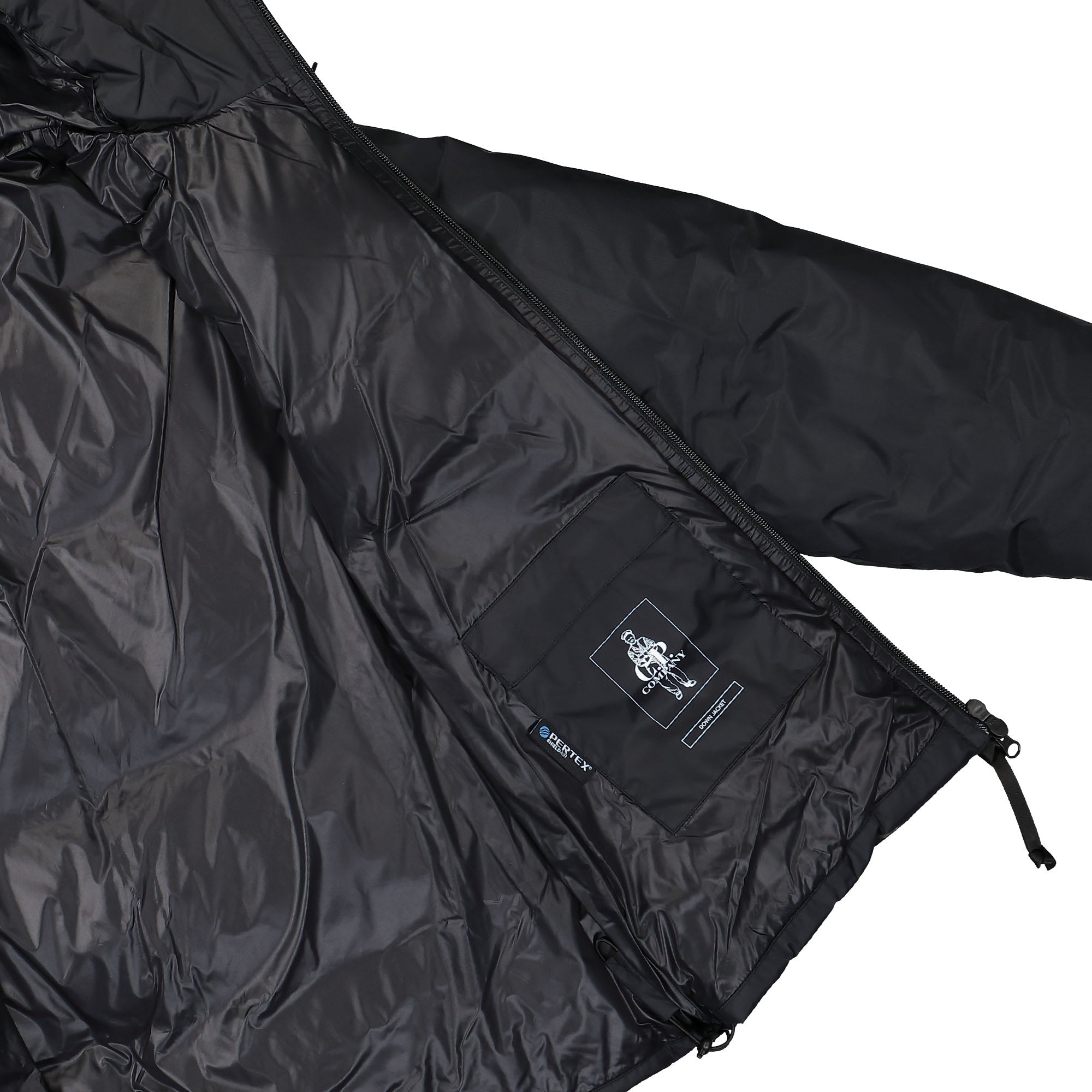C.P. Company Metropolis Series Baffled Hooded Down Jacket Black Puffer Jackets Detail view 1 | Overkill