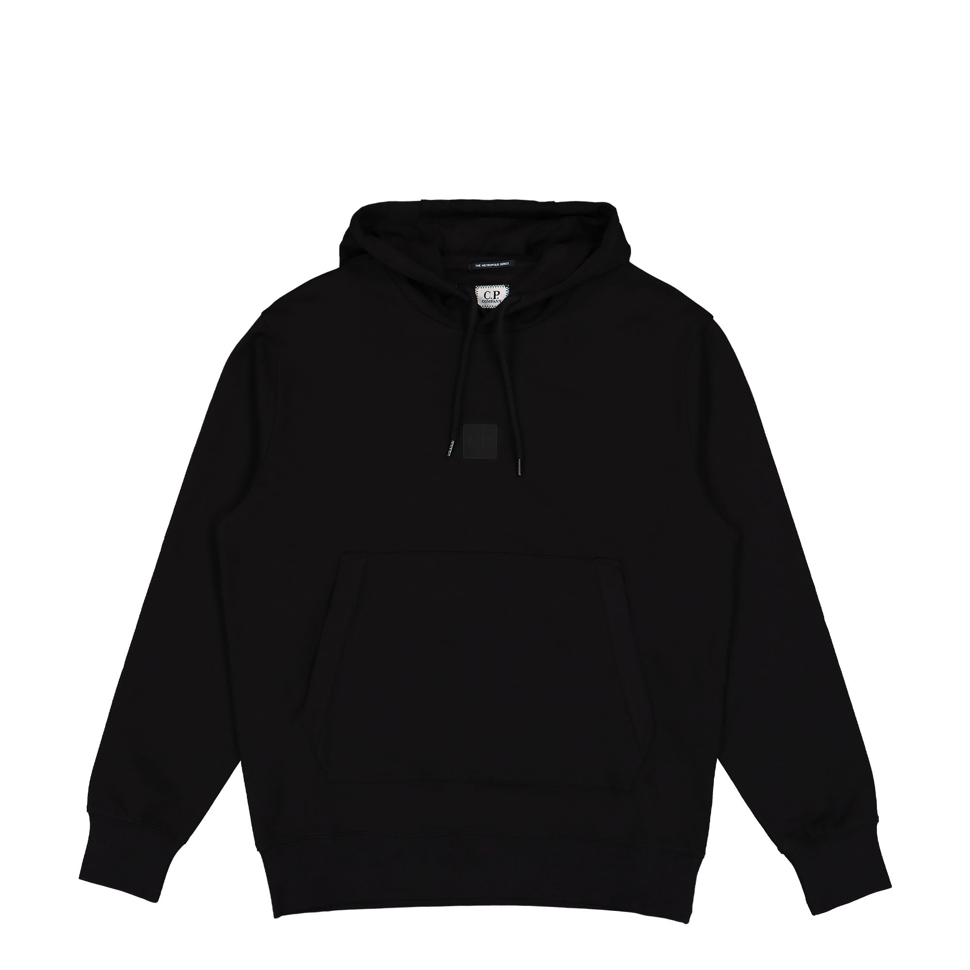 C.P. Company Metropolis Series Stretch Fleece Logo Hoodie Black Hoodies 15CLSS366A-006452W 999 | Overkill