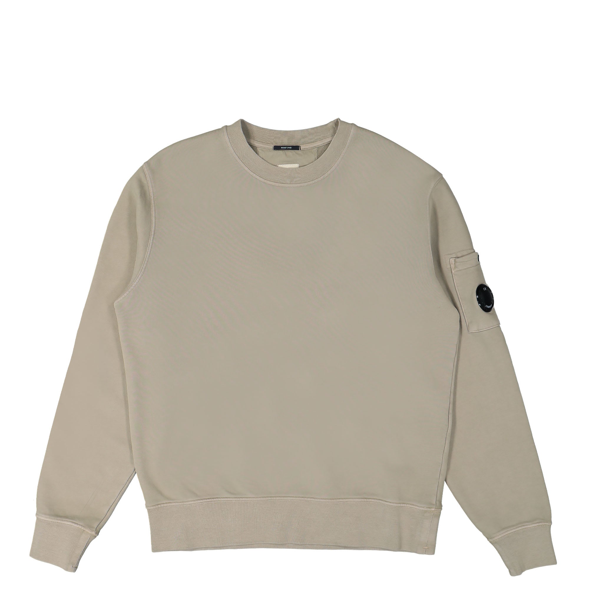 C.P. Company Brushed Emerized Diagonal Fleece Crewneck Silver Sage Sweatshirts 15CMSS008A006372R 335 | Overkill