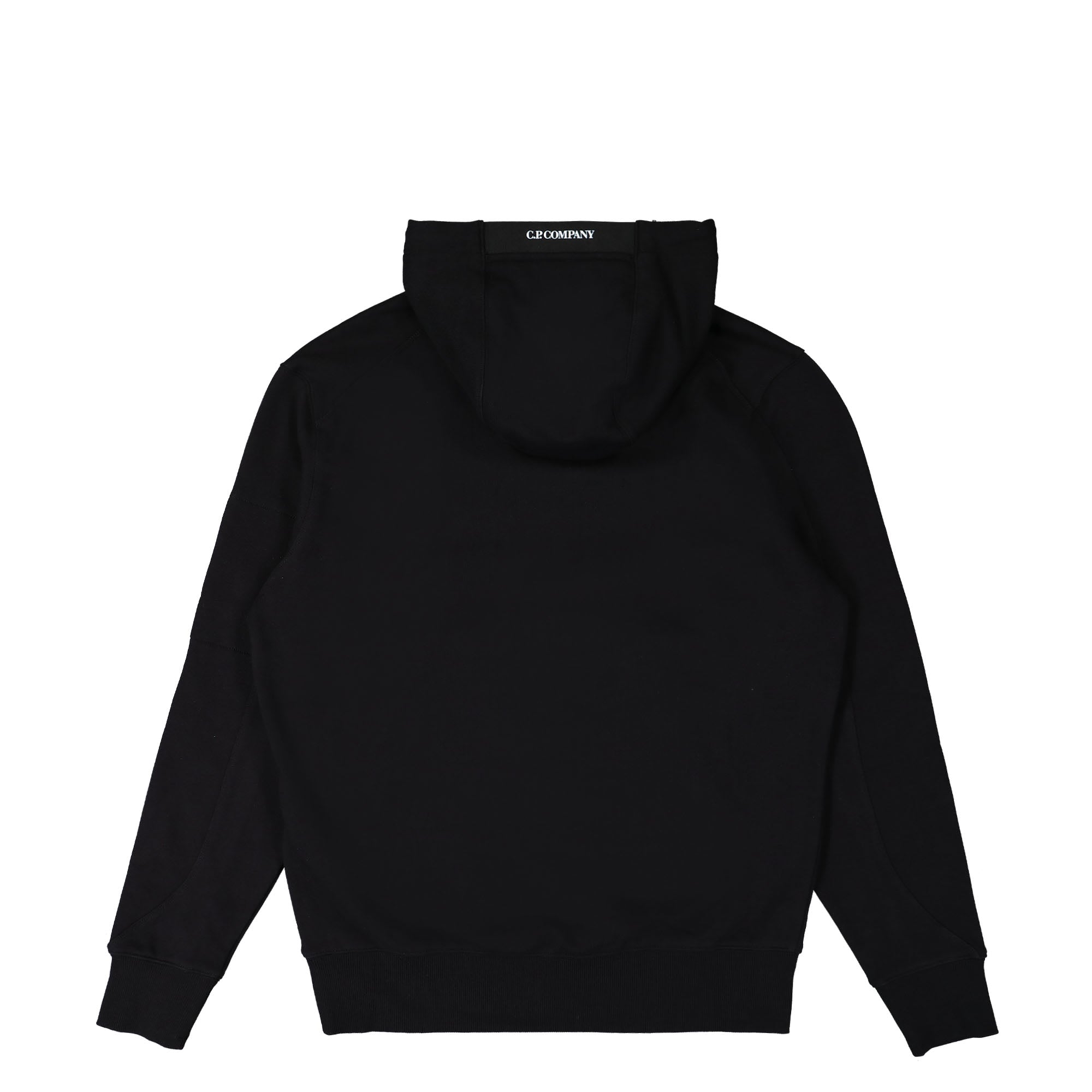 C.P. Company Diagonal Raised Fleece Hooded Sweatshirt Black Hoodies Material | Overkill