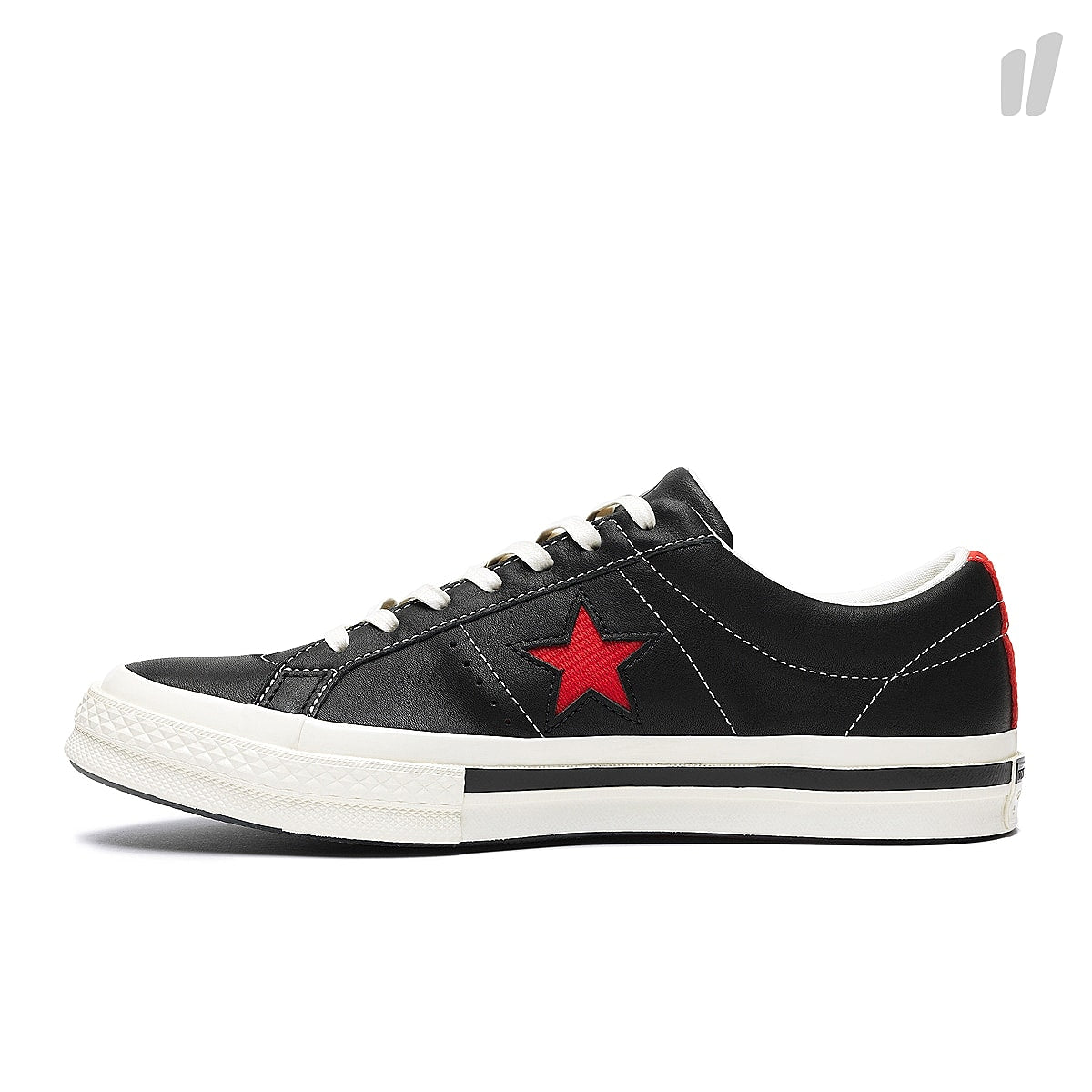 Converse one star ox Black / Egret / Fiery Red Sneakers 162839C | Overkill