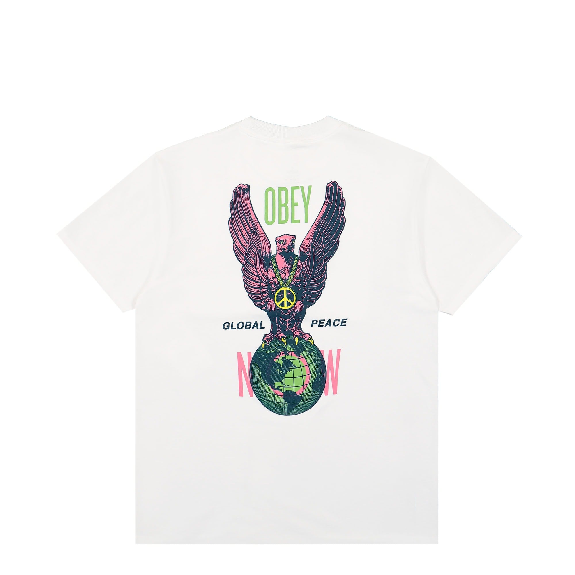 Obey Peace Eagle Tee White T-Shirts Close-up | Overkill