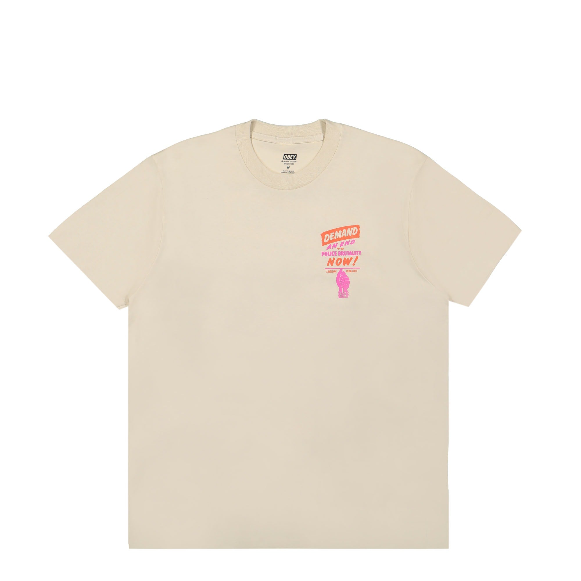 Obey End Police Brutality Tee Cream T-Shirts 165263408 / Cream | Overkill