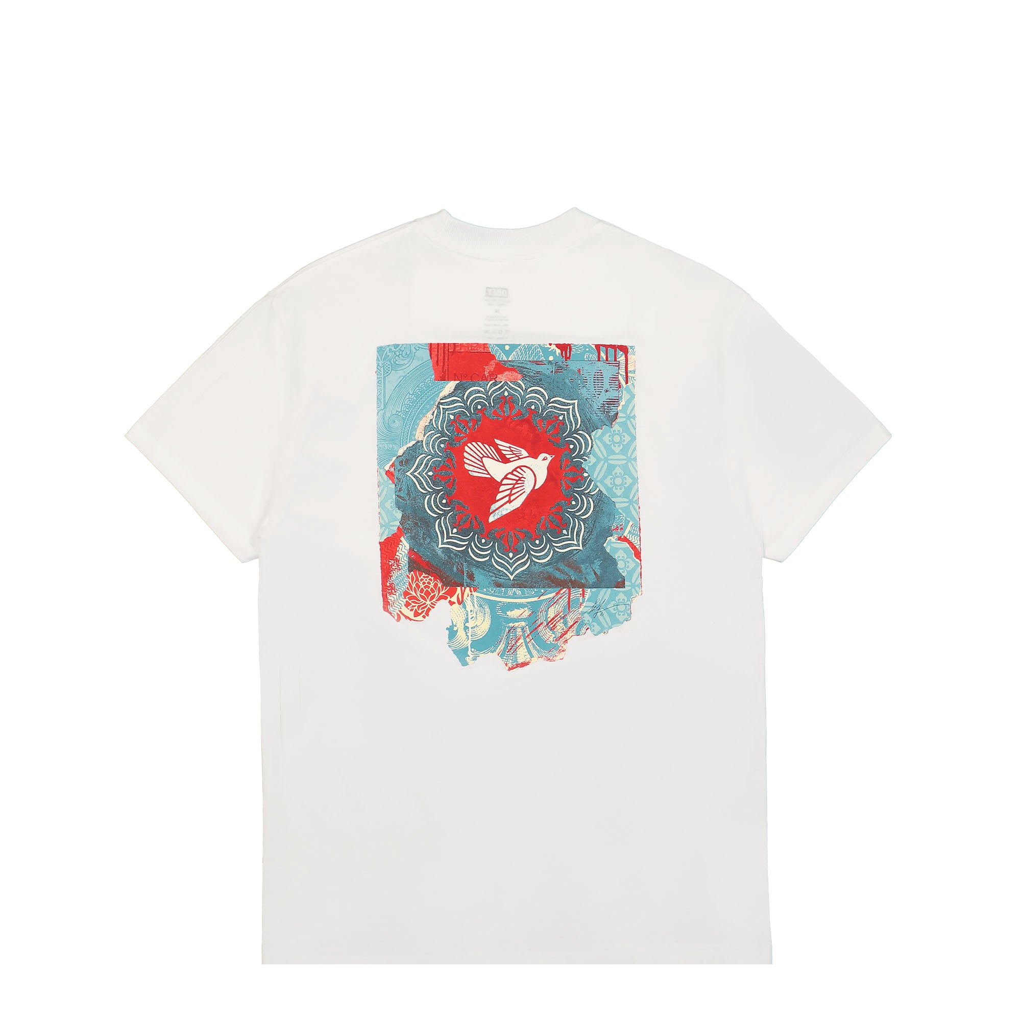 Obey Peace Dove Blue Tee White T-Shirts Close-up | Overkill