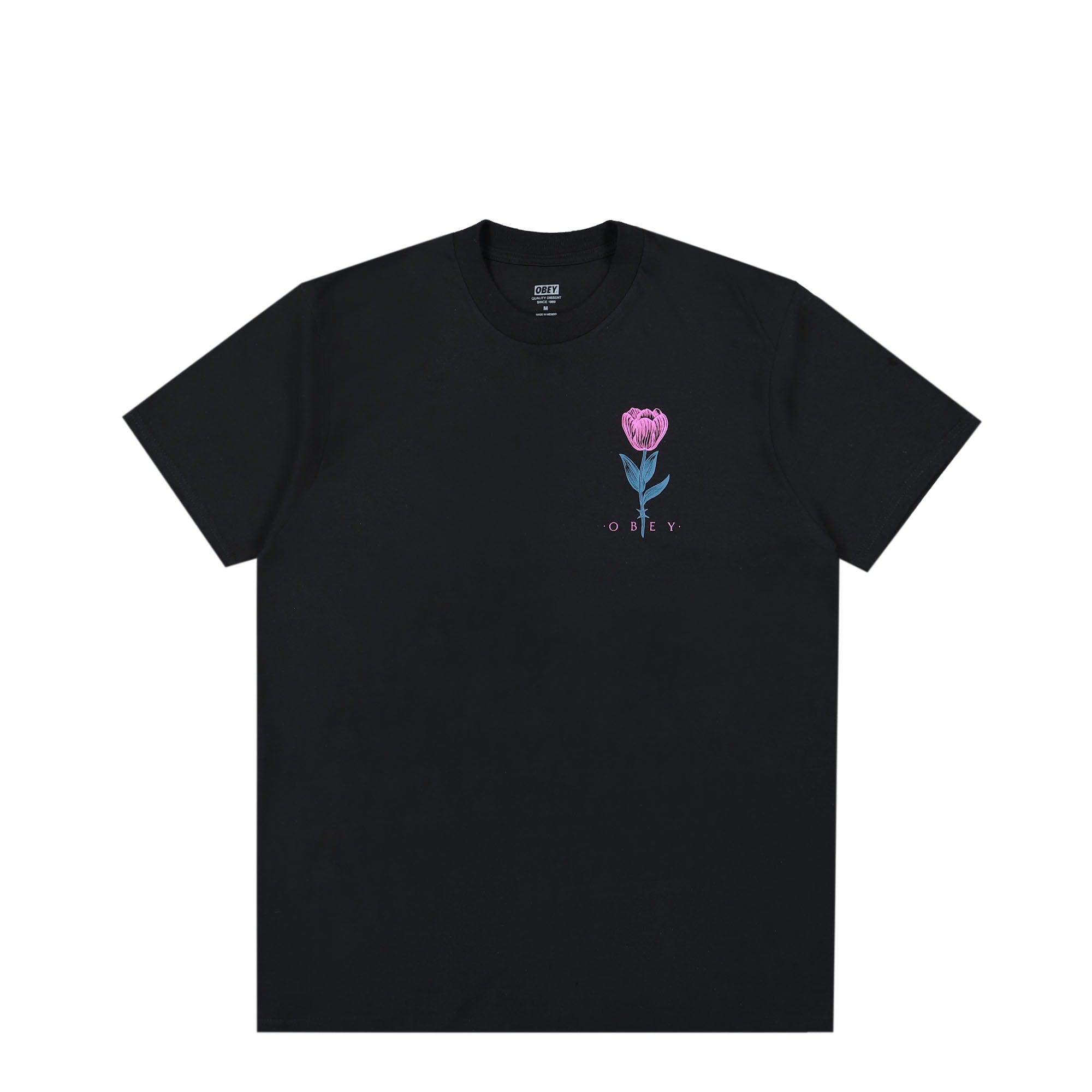 Obey Barbwire Flower Tee Black T-Shirts 165263591 / Black | Overkill