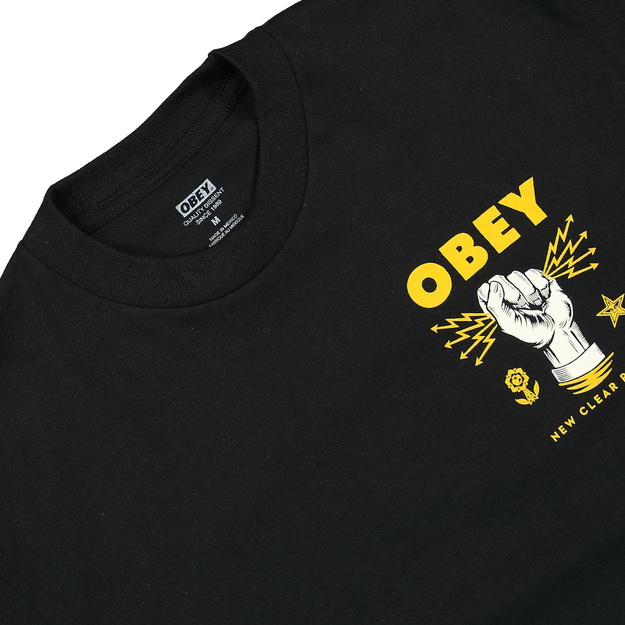Obey Obey New Clear Power T-Shirt Black T-Shirts Material | Overkill
