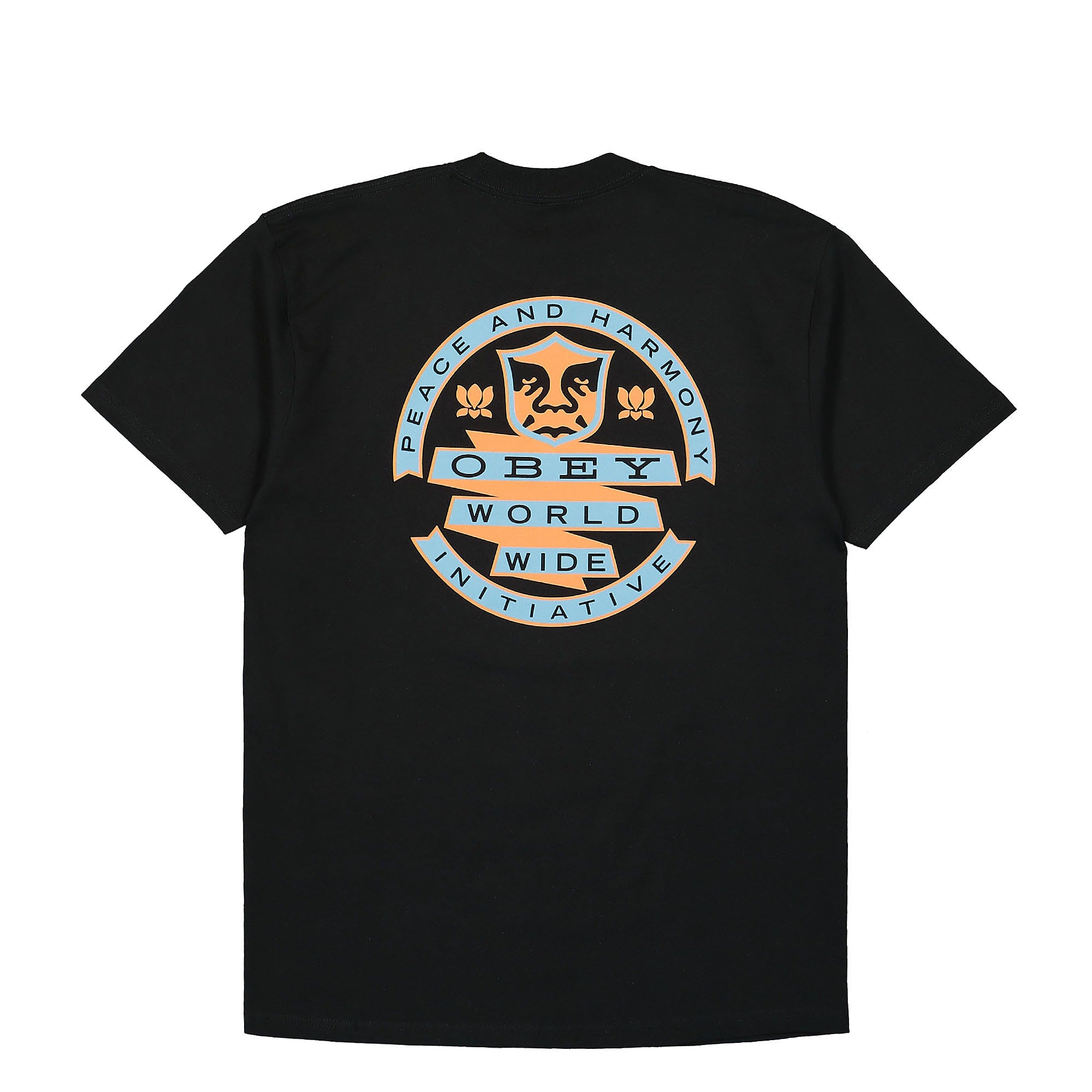 Obey Peace Initiative T-Shirt Black T-Shirts Close-up | Overkill
