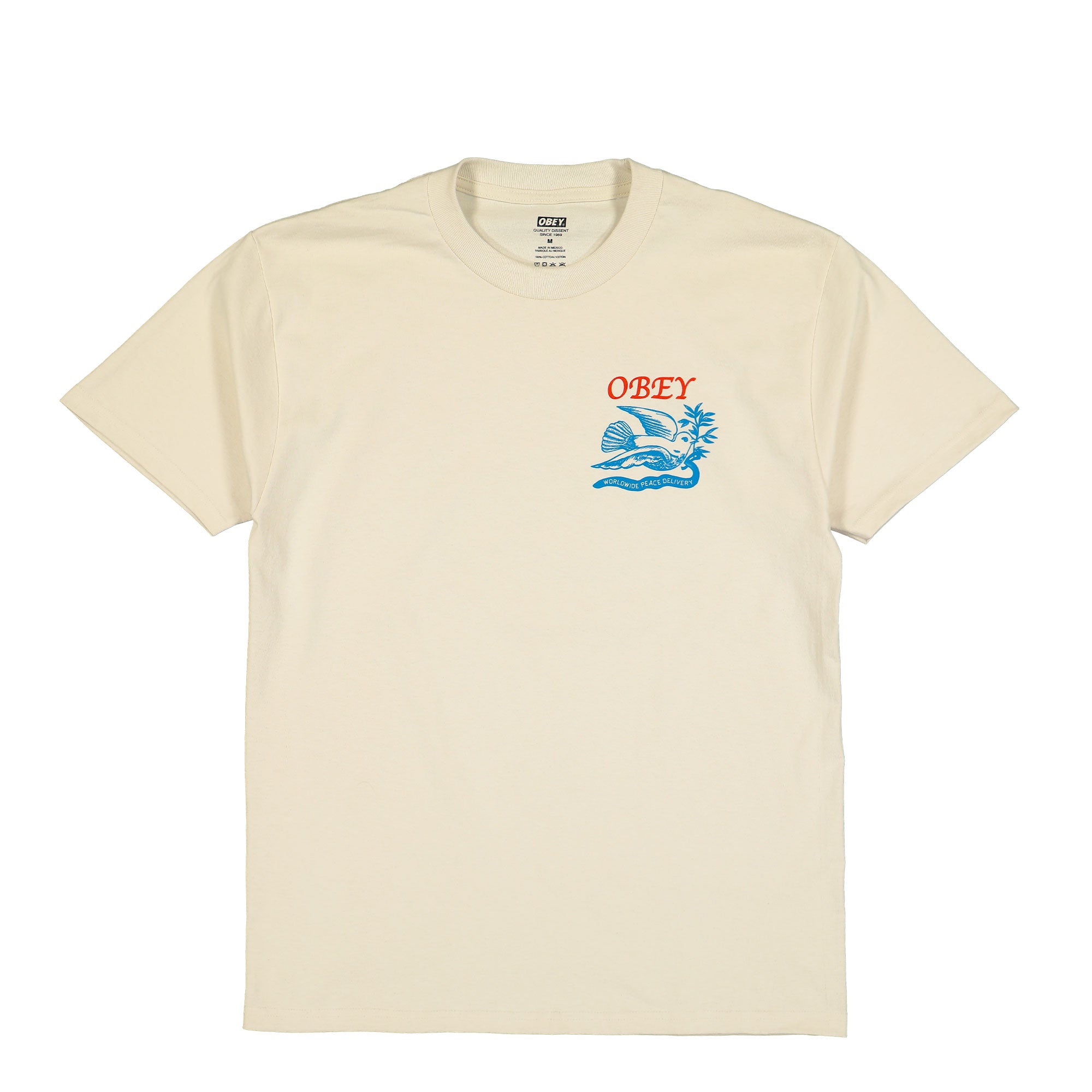 Obey Peace Delivery Dove T-Shirt Cream T-Shirts 165263934-CRM | Overkill