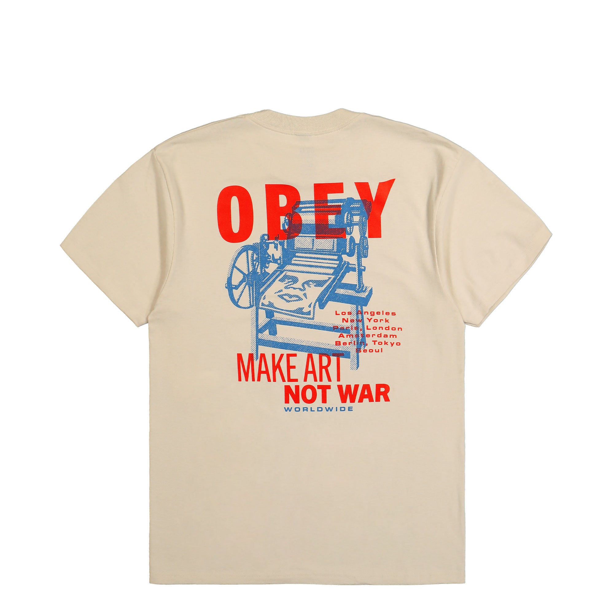 Obey Printing Press Make Art T-Shirt Cream T-Shirts Detail view 1 | Overkill