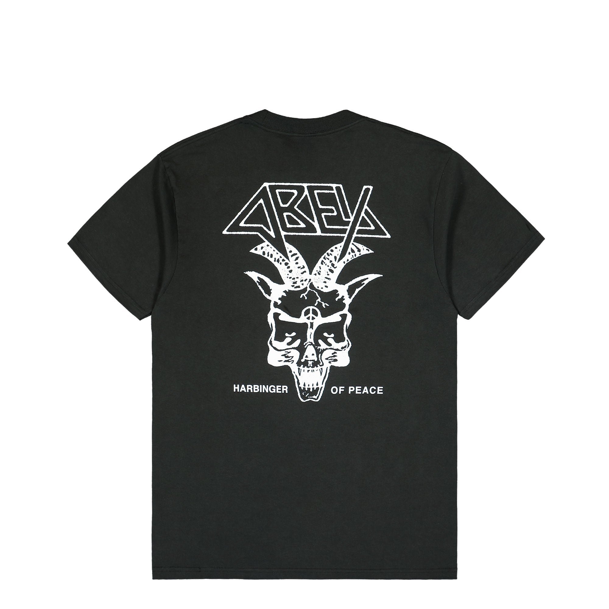 Obey Harbinger Of Peace T-Shirt Vintage Black T-Shirts Close-up | Overkill